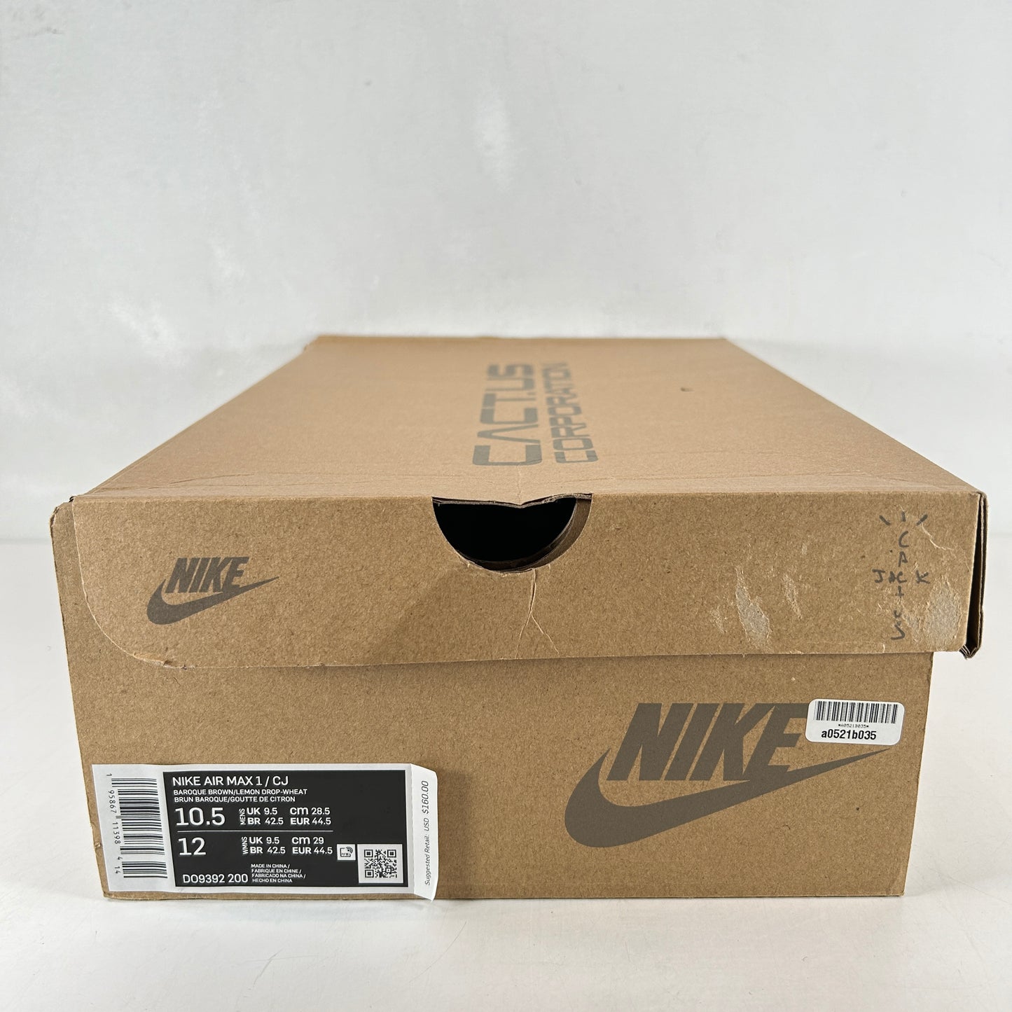 DO9392 200 Nike Air Max 1 Travis Scott Brown [USED] - 10.5 M (VNDS)