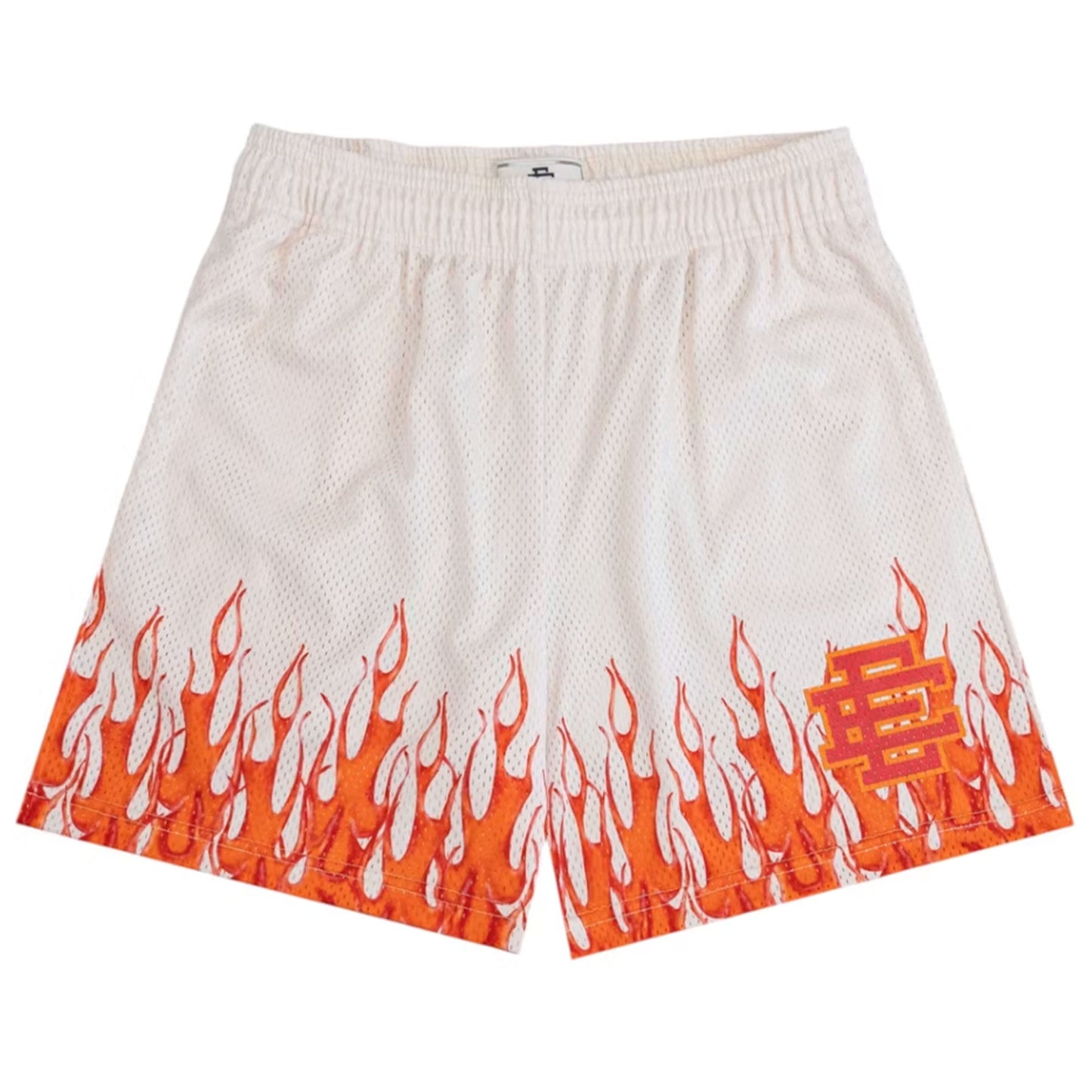 Eric Emanuel EE Basic/Core Burning Flames Short Off White/Red