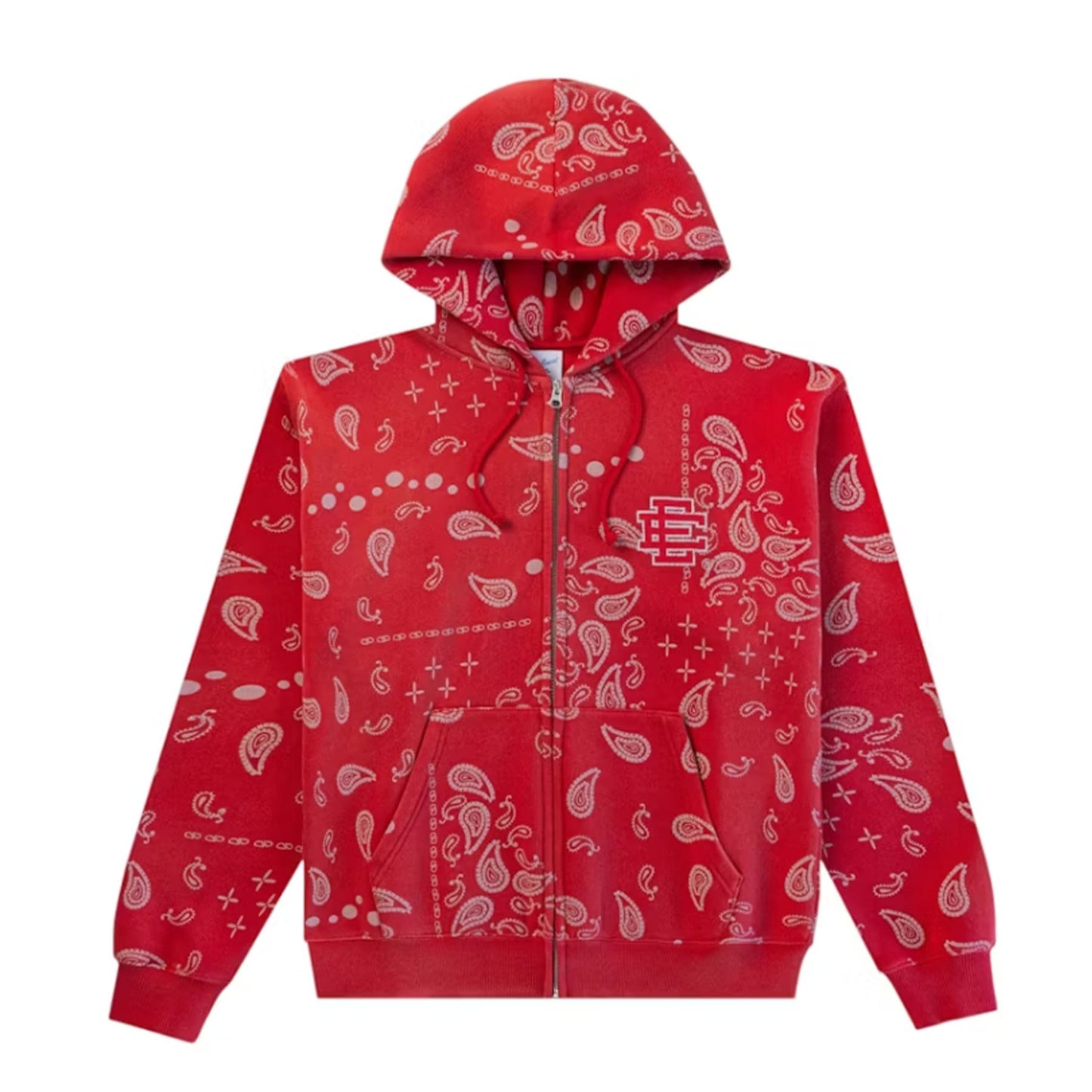 Eric Emanuel EE Zip-Up (SS25) Red Paisley [USED] - XL (Used)