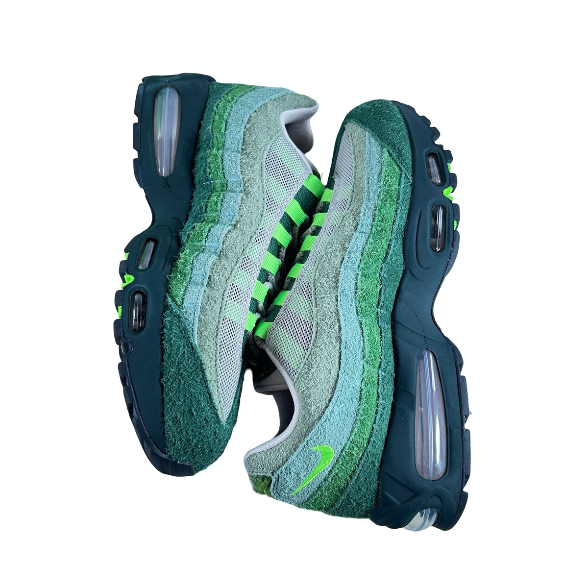 IQ3986 300 Nike Air Max 95 Big Bubble Ducks of a Feather Oregon Ducks The Woods [USED] - 8.5 M (Used2