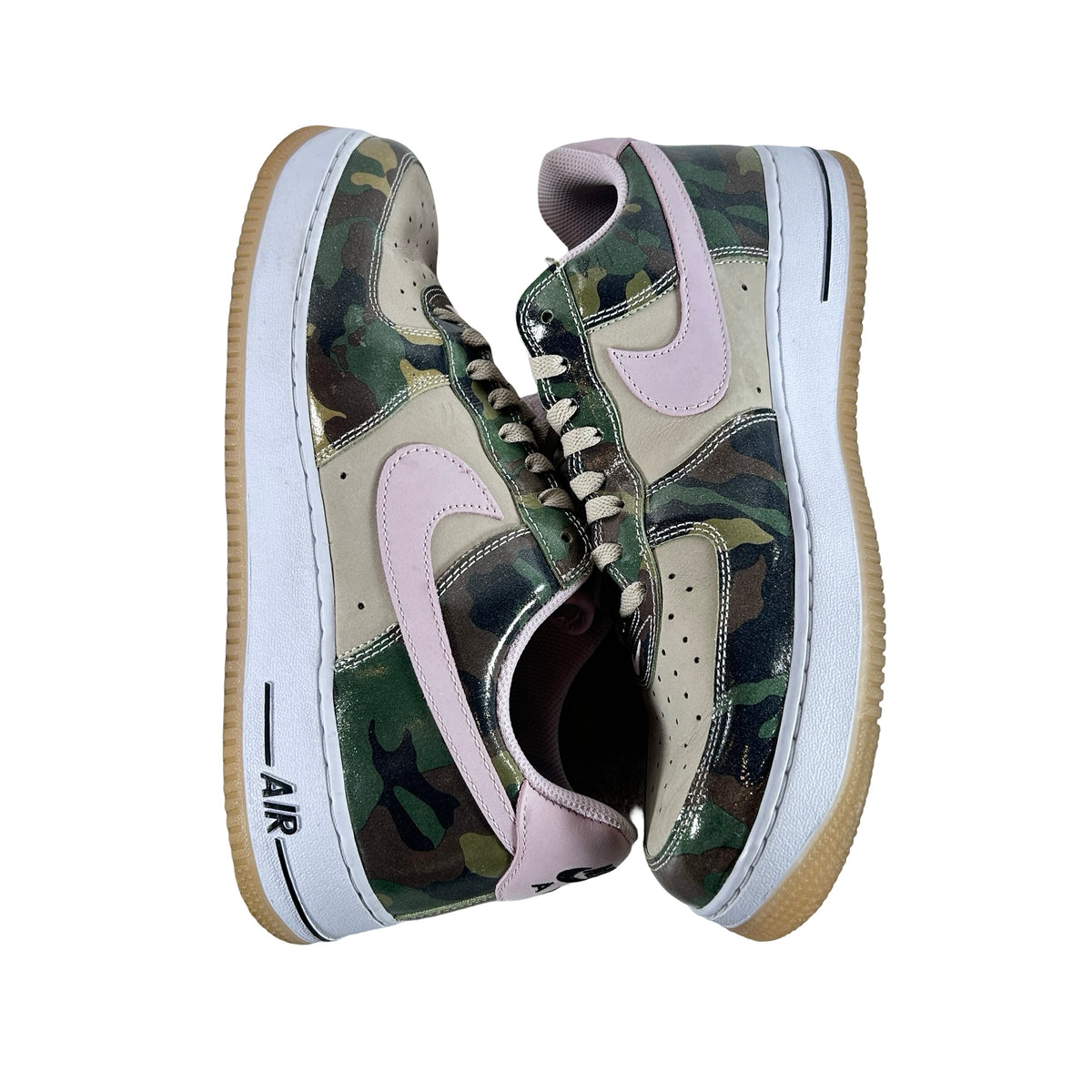 HQ1967 200 Nike Air Force 1 Low '07 LV8 Patent Camo Pink [USED] - 12 M (Used2) (No Box2)