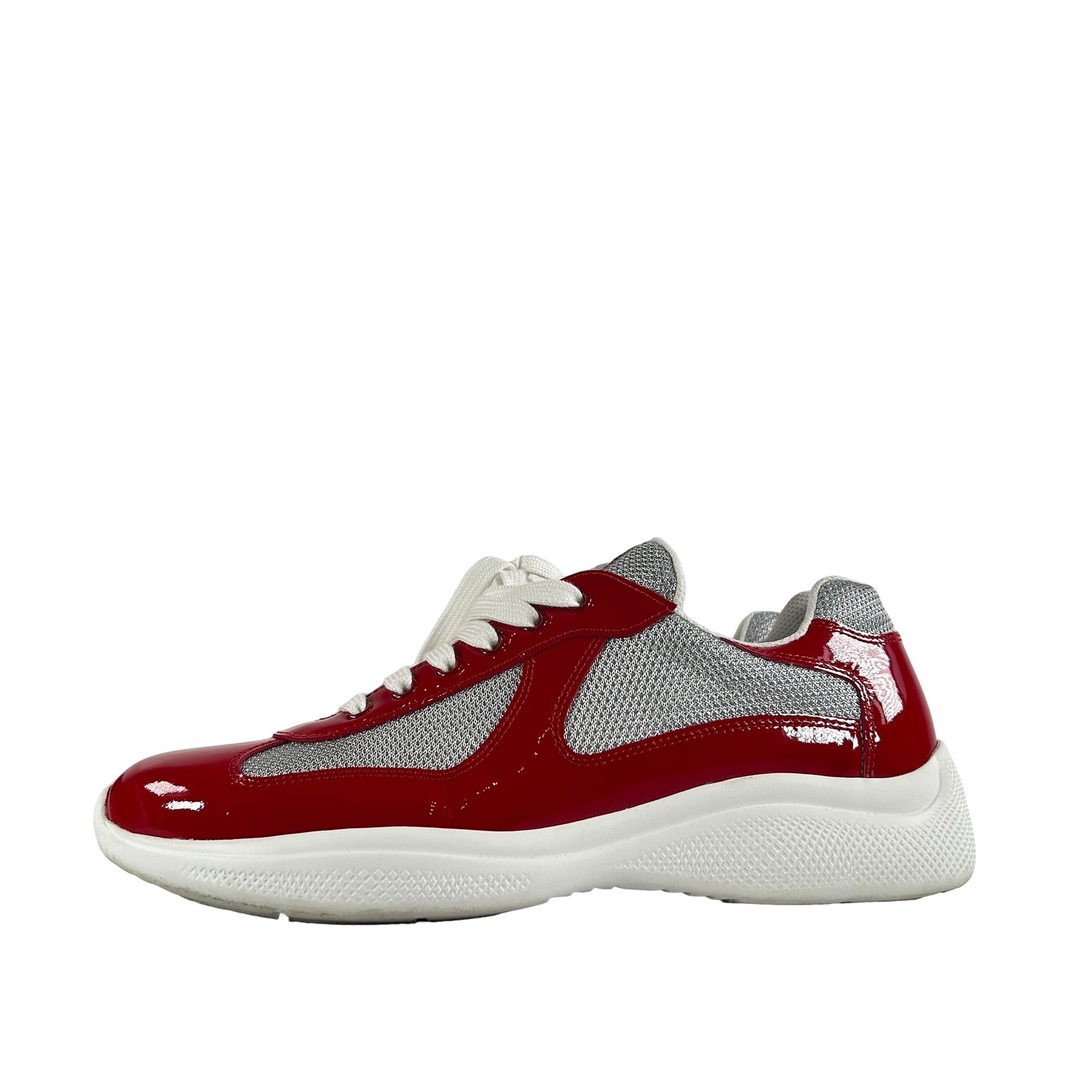 4E3400 ASZ F0F5C Prada America's Cup Red Silver [USED] - UK 8.5 / US 10 M (VNDS)