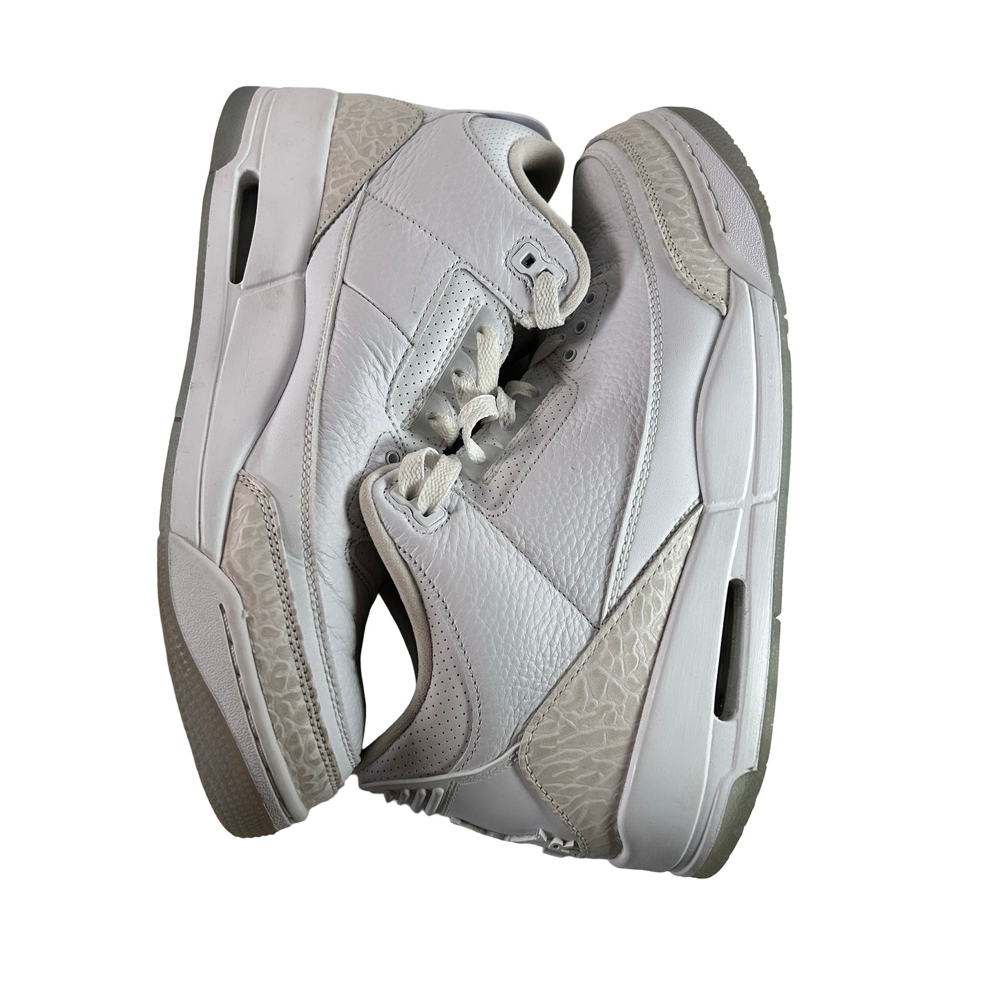 136064 111 Jordan 3 Retro Pure White (2018) [USED] - 10 M (Used)