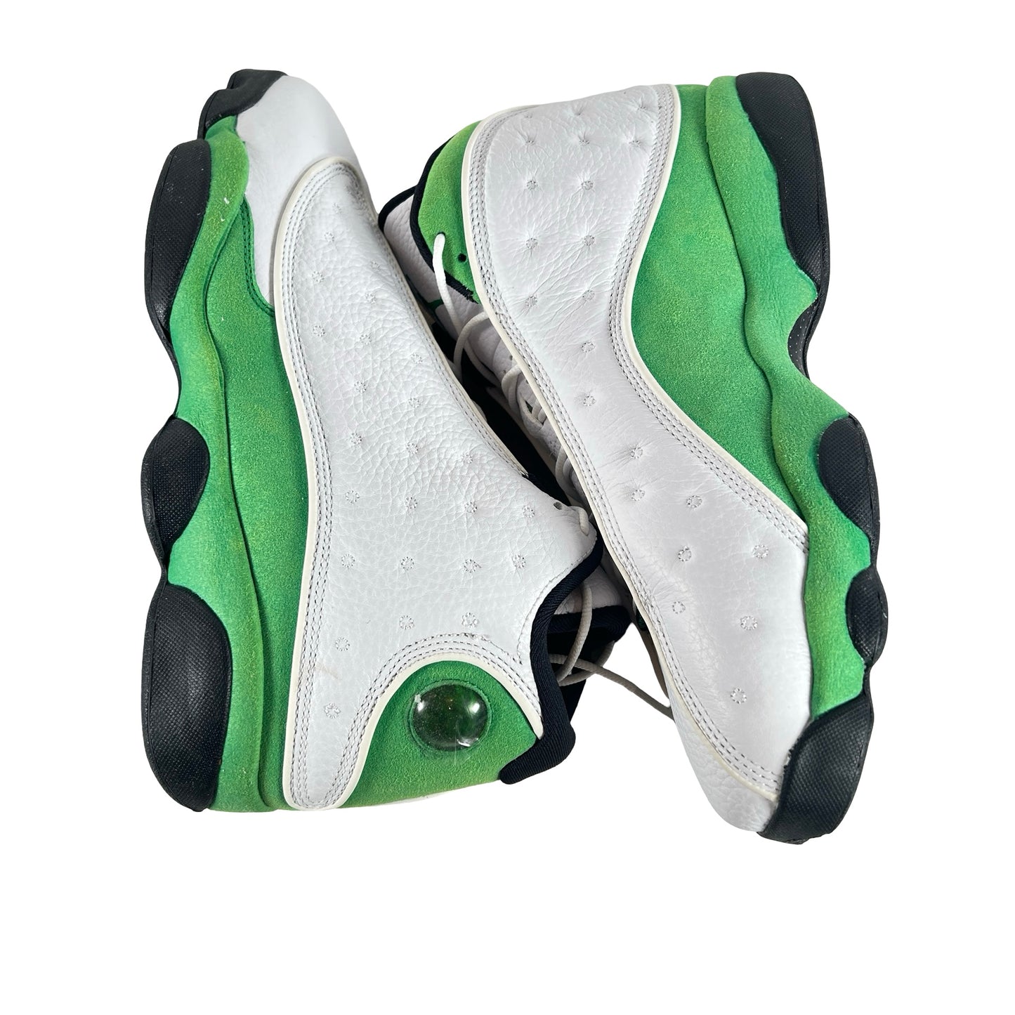 DB6537 113 Jordan 13 Retro White Lucky Green - 12 M (Yellowing)