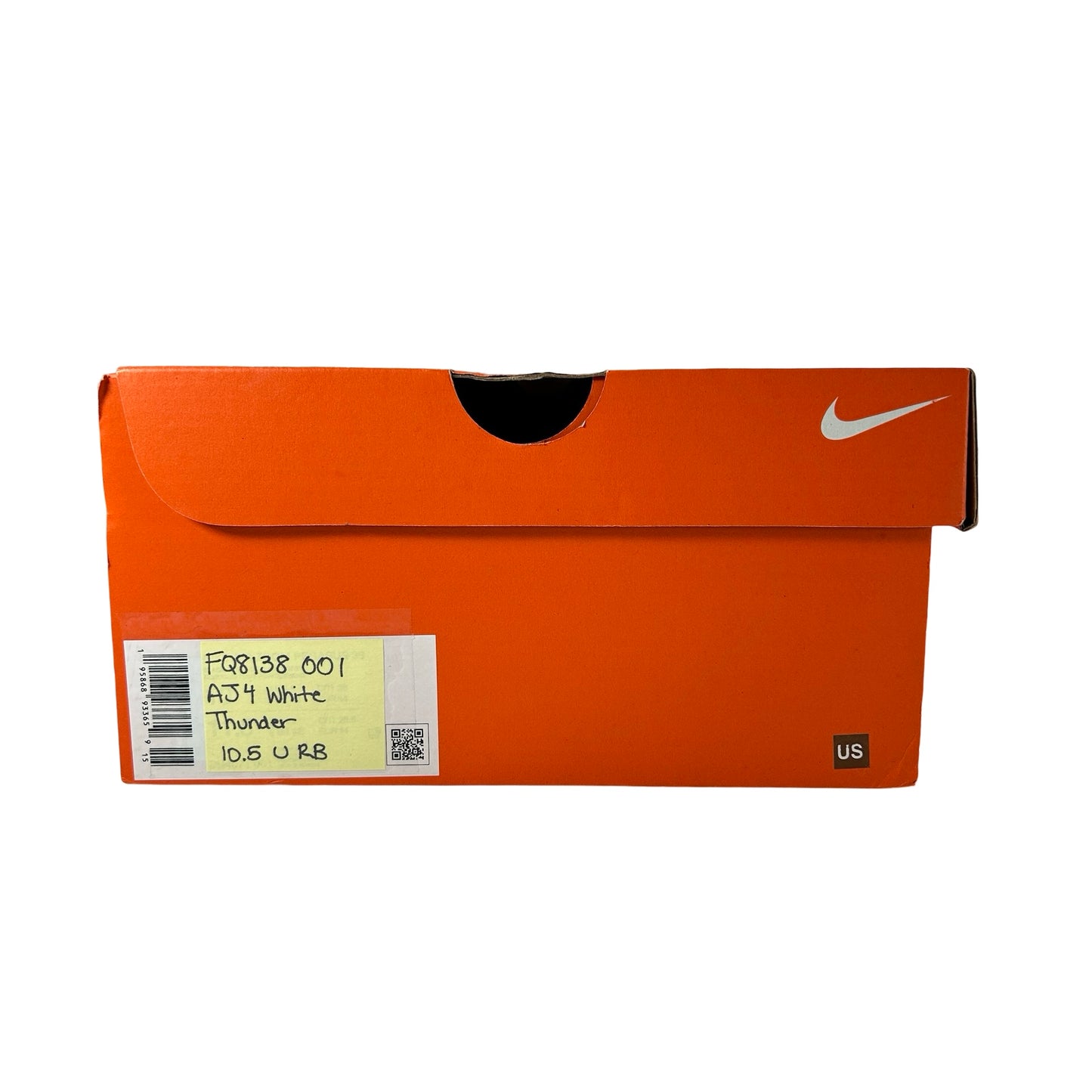 FQ8138 001 Air Jordan 4 Retro White Thunder [USED] - 10.5 M (Used) (Replace Box)