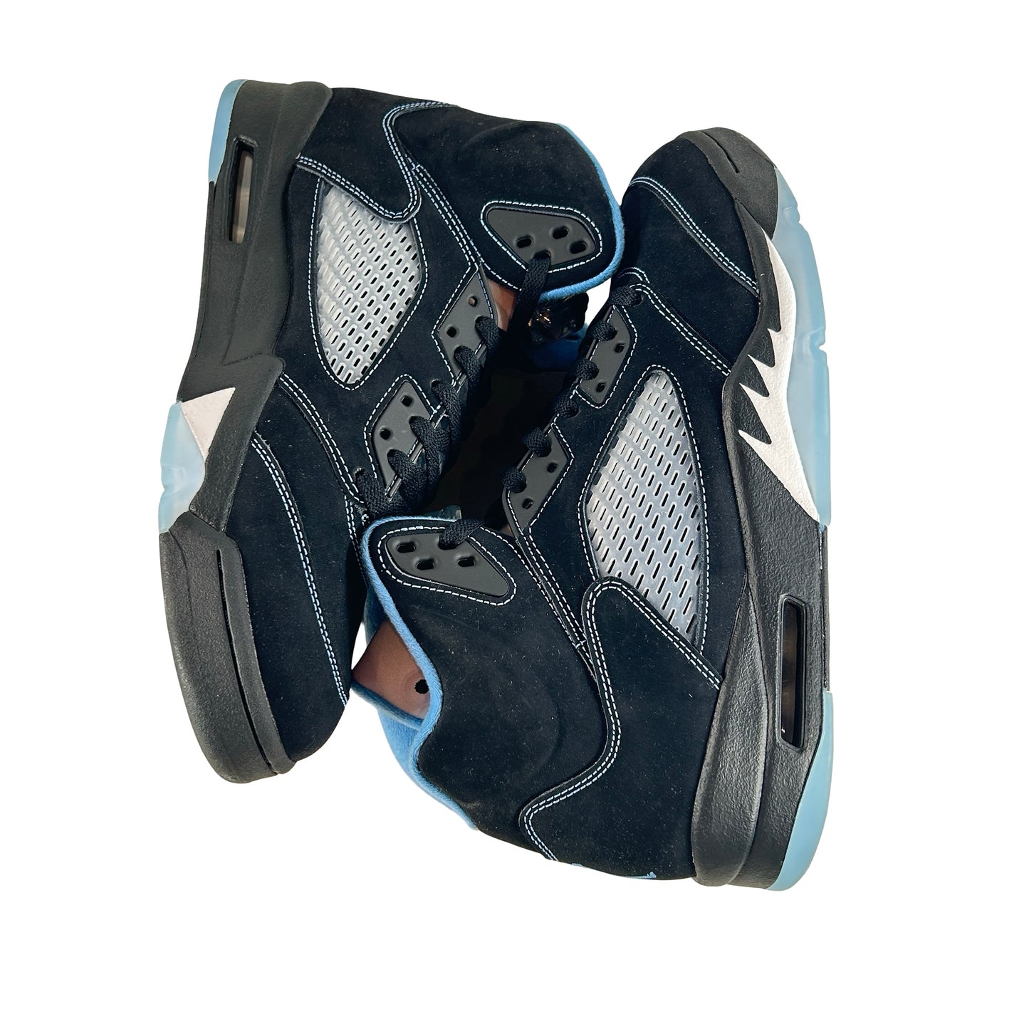 DD0587 008 Jordan 5 Retro Black University Blue (2026) [USED] - 12 M (Used)