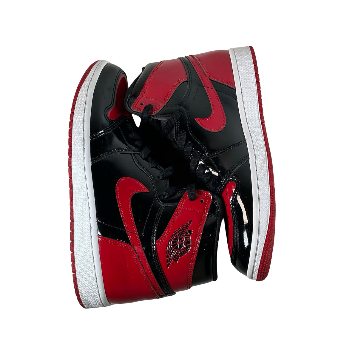 555088 063 Jordan 1 Retro High OG Patent Bred [USED] - 9 M (Used2) (No Box2)