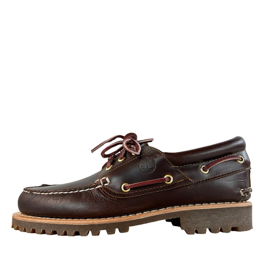 TB030003 214 Timberland Authentics 3 Eye Classic Lug Brown Full-Grain Leather