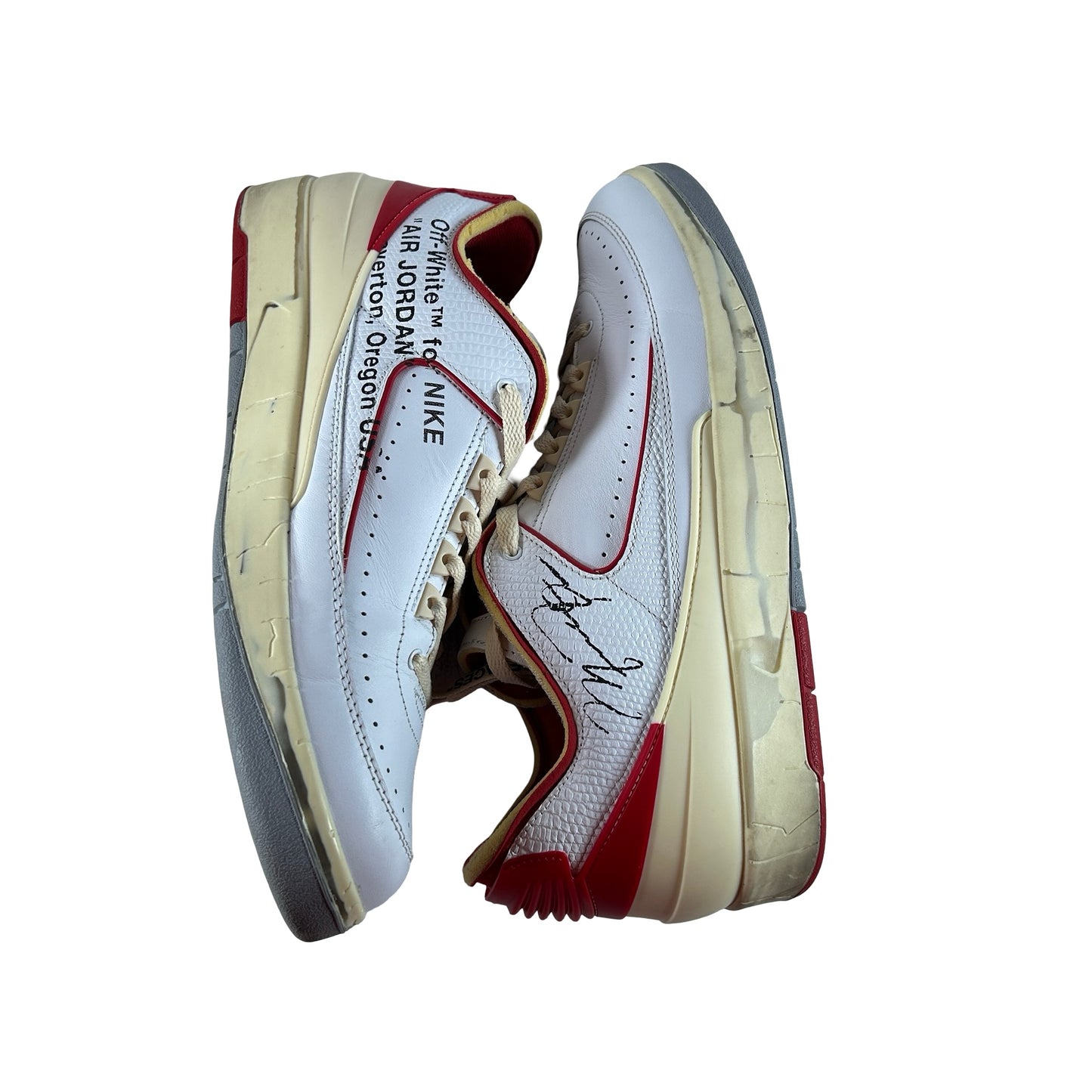 DJ4375 106 Jordan 2 Retro Low SP Off-White White Red [USED] - 13 M (Used)