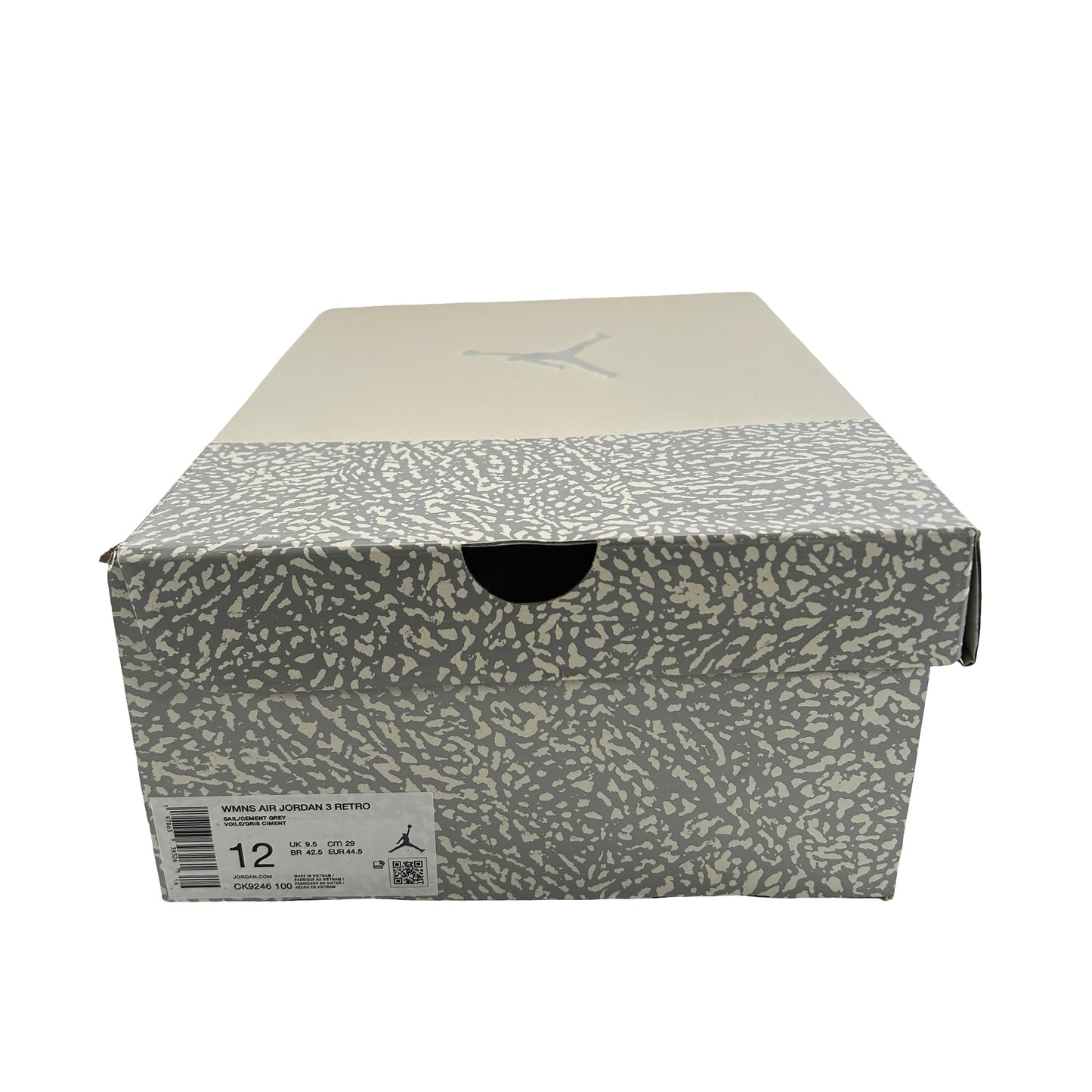 CK9246 100 Jordan 3 Retro Sail Cement Grey (W) [USED] - 12 W (Used)
