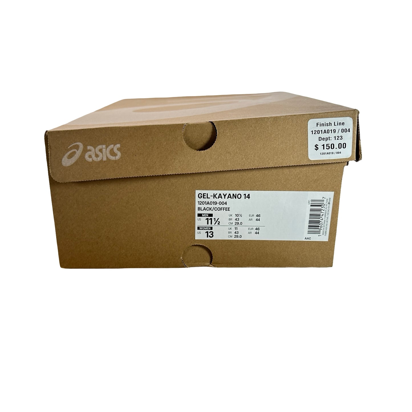 1201A019 004 ASICS Gel-Kayano 14 Black Coffee Silver [USED] - 11.5 M (Used)
