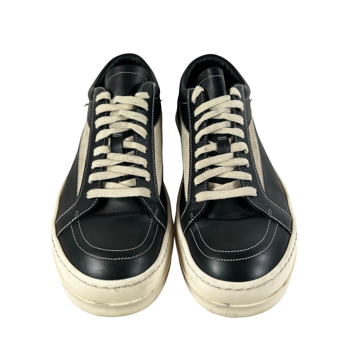 Rick Owens Leather Vintage Low-Top Sneakers [USED] - 42 (Used) (No Box)