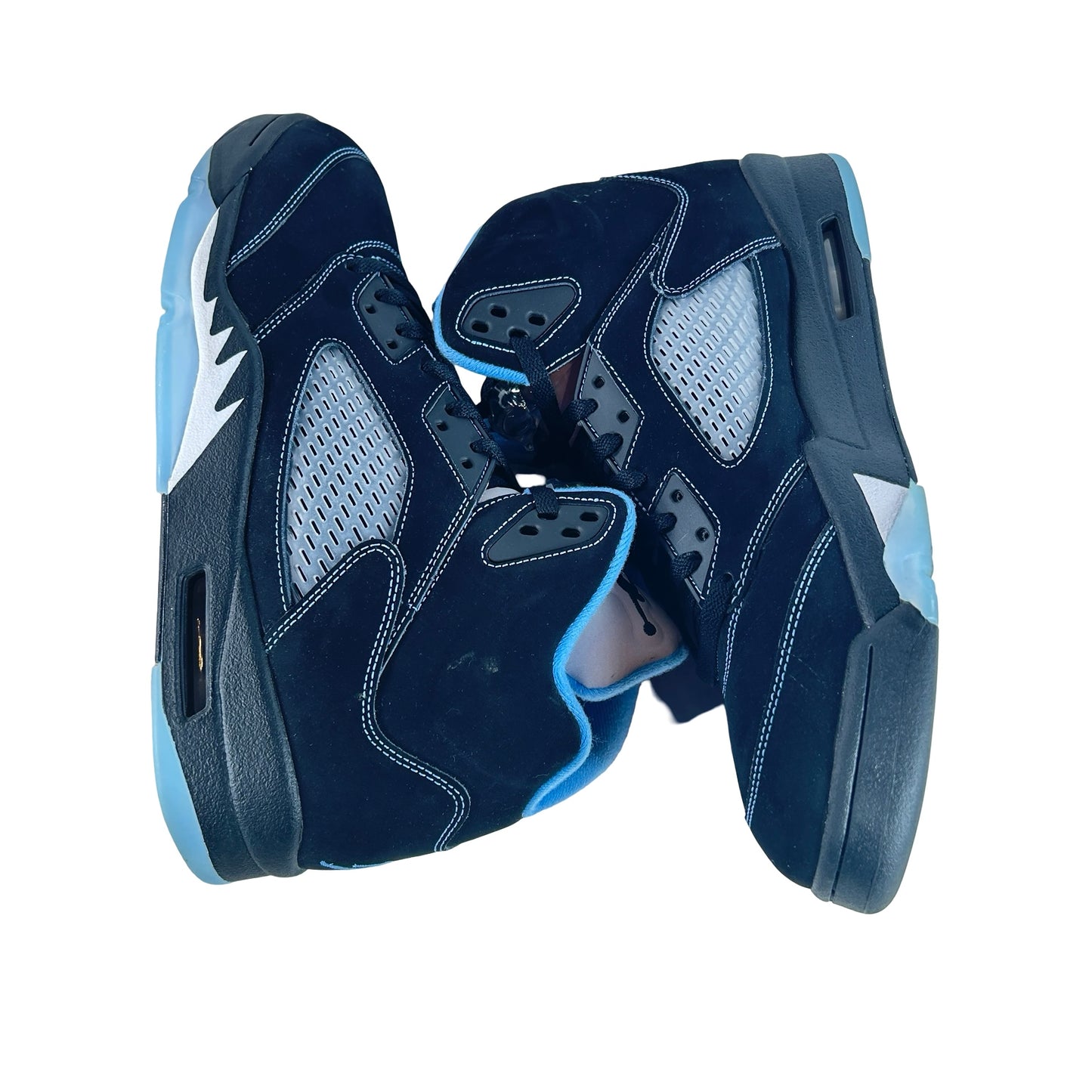 DD0587 008 Jordan 5 Retro Black University Blue (2026) [USED] - 13 M (Used)
