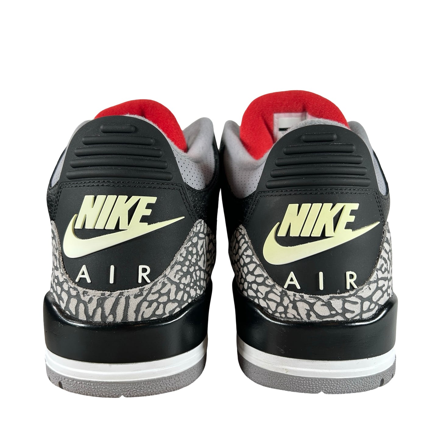 854262 001 Jordan 3 Black Cement 2018 [CONDITIONAL] - 12 M (Heel Tabs Yellowing2) (Replace Box)