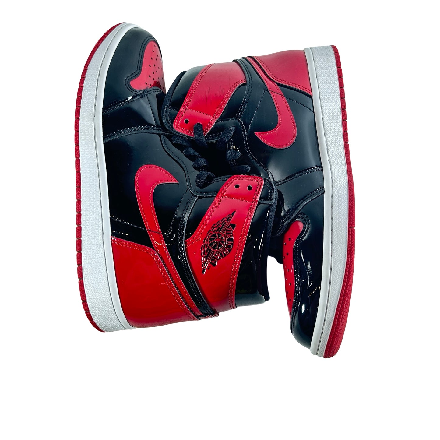 555088 063 Jordan 1 Retro High OG Patent Bred [USED] - 9.5 M (Used11)