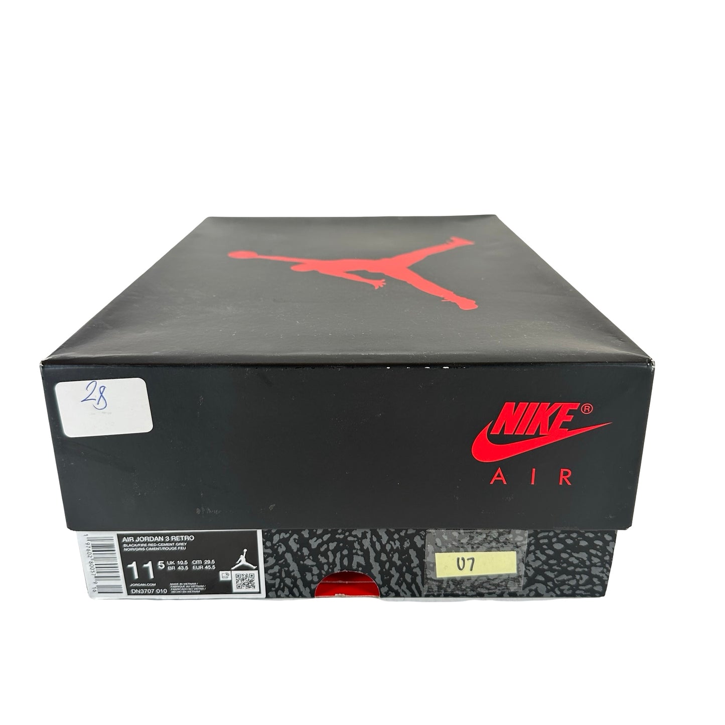 DN3707 010 Jordan 3 Retro Black Cement Reimagined (2024) [USED] - 11.5 M (Used7)