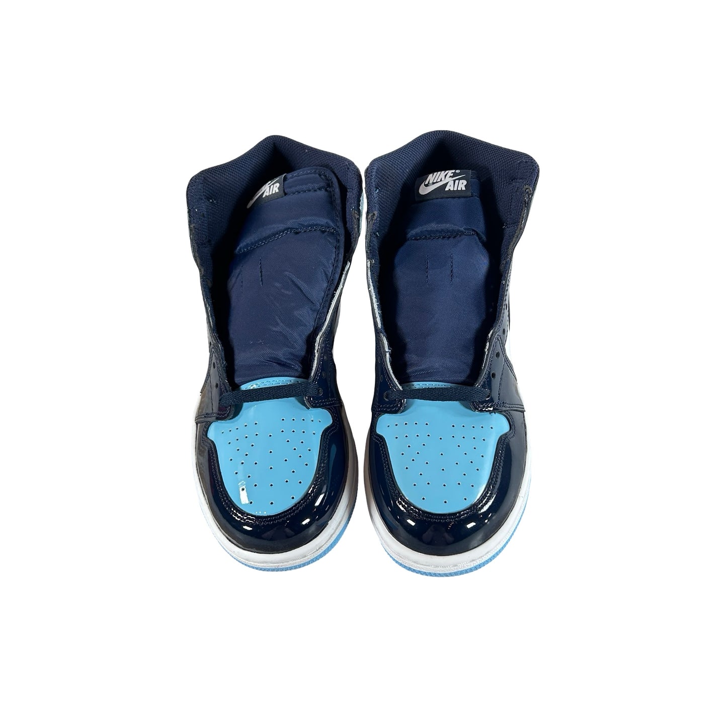 CD0461 401 Air Jordan 1 Retro High UNC Patent (Women's) - 9 W (Dye On Midsole)