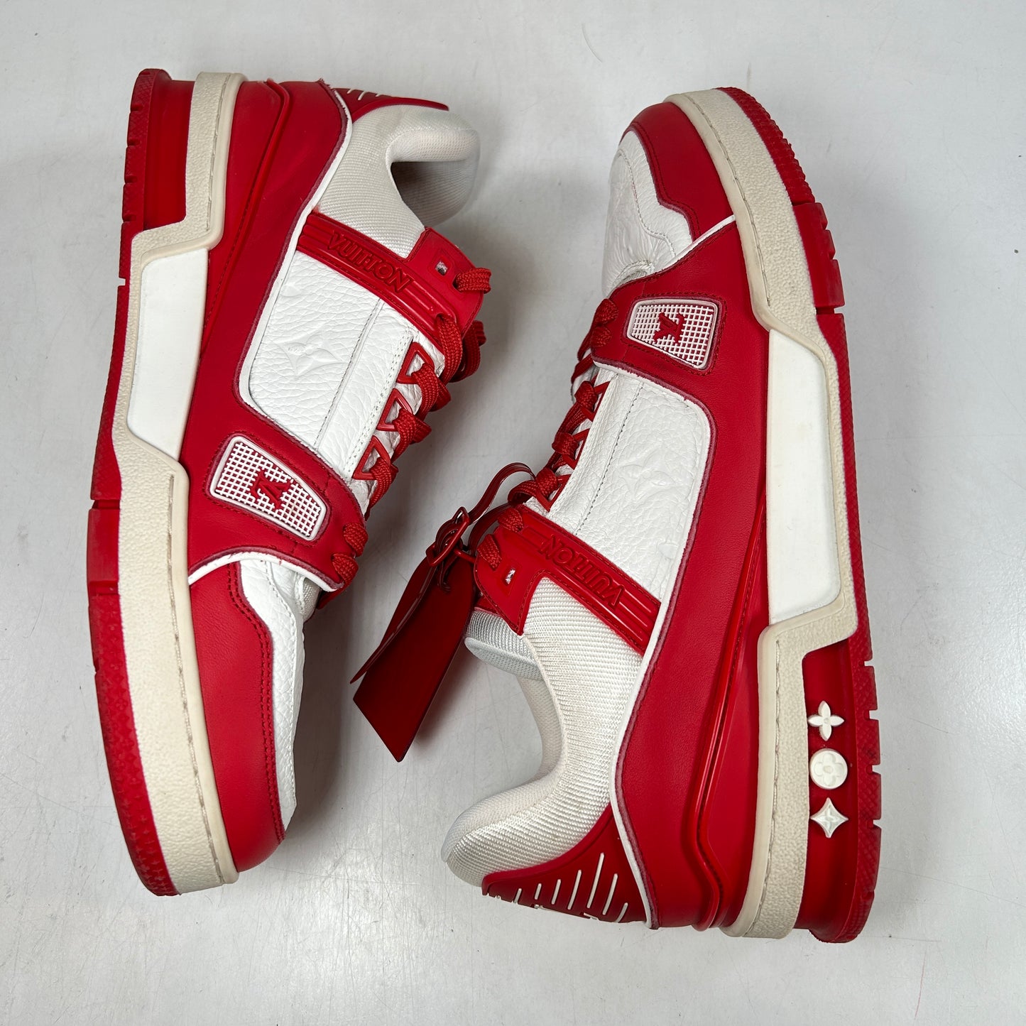1A8PK6 / 1A8PJY Louis Vuitton Trainer Red White [USED] - LV 7 (Used) (No Box)