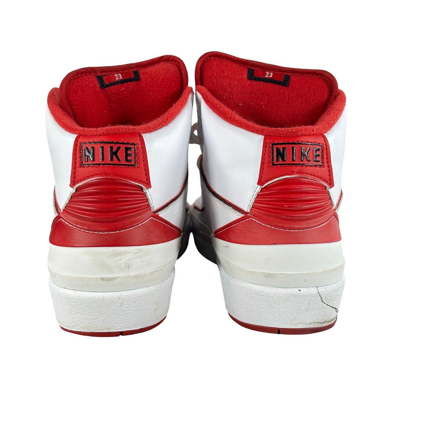 385475 102 Jordan 2 Retro White Red (2014) [USED] - 8 M (Used)