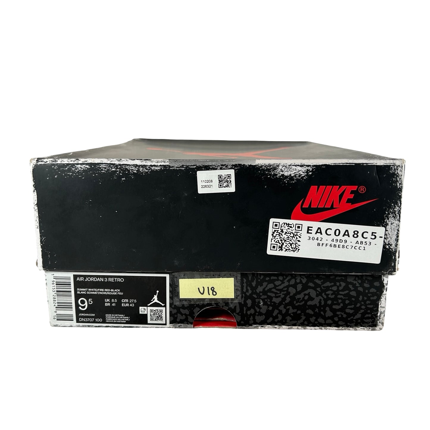 DN3707 100 Jordan 3 Retro White Cement Reimagined [USED] - 9.5 M (Used18)