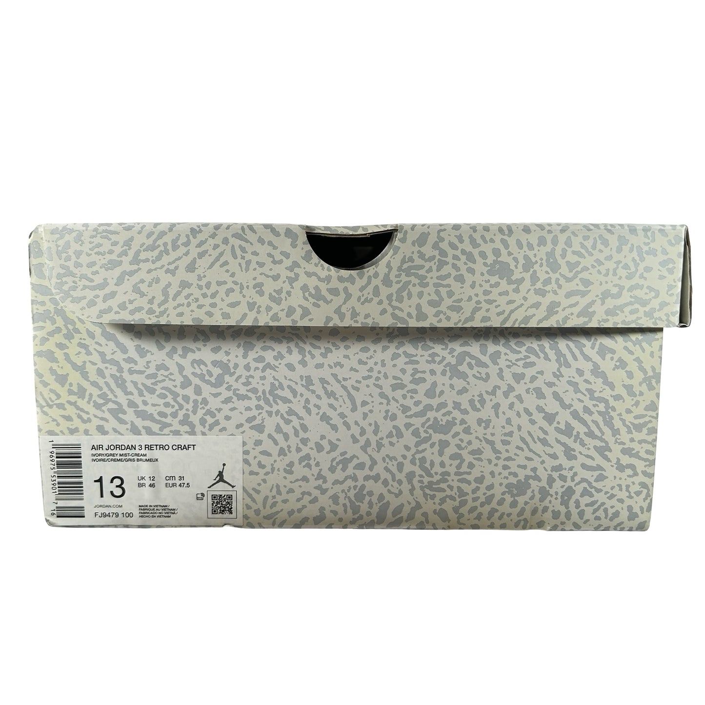 FJ9479 100 Jordan 3 Retro Craft Ivory [USED] - 13 M (Used)