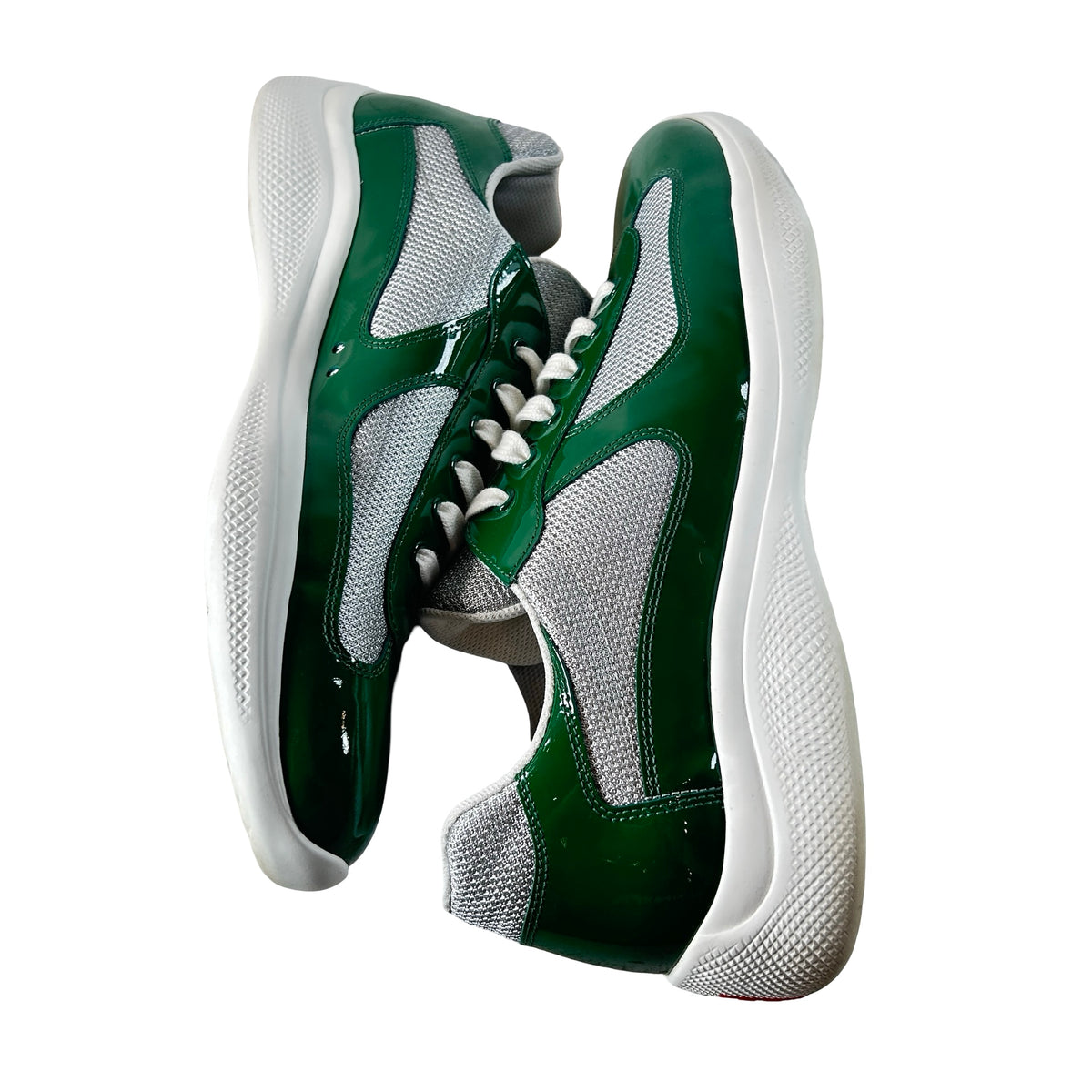 Prada America's Cup Green Silver [USED] - PRADA 12 / 13 US M (Used) (No Box)
