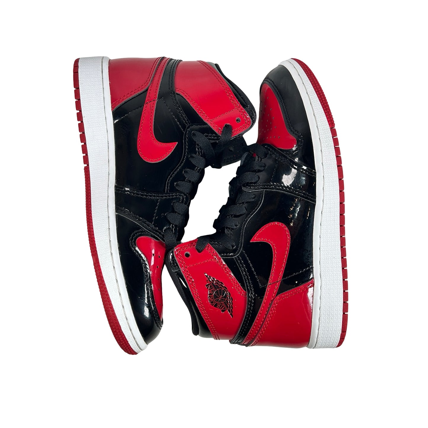 575441 063 Jordan 1 Retro High OG Patent Bred (GS) [USED] - 4 Y (Used) (No Box)