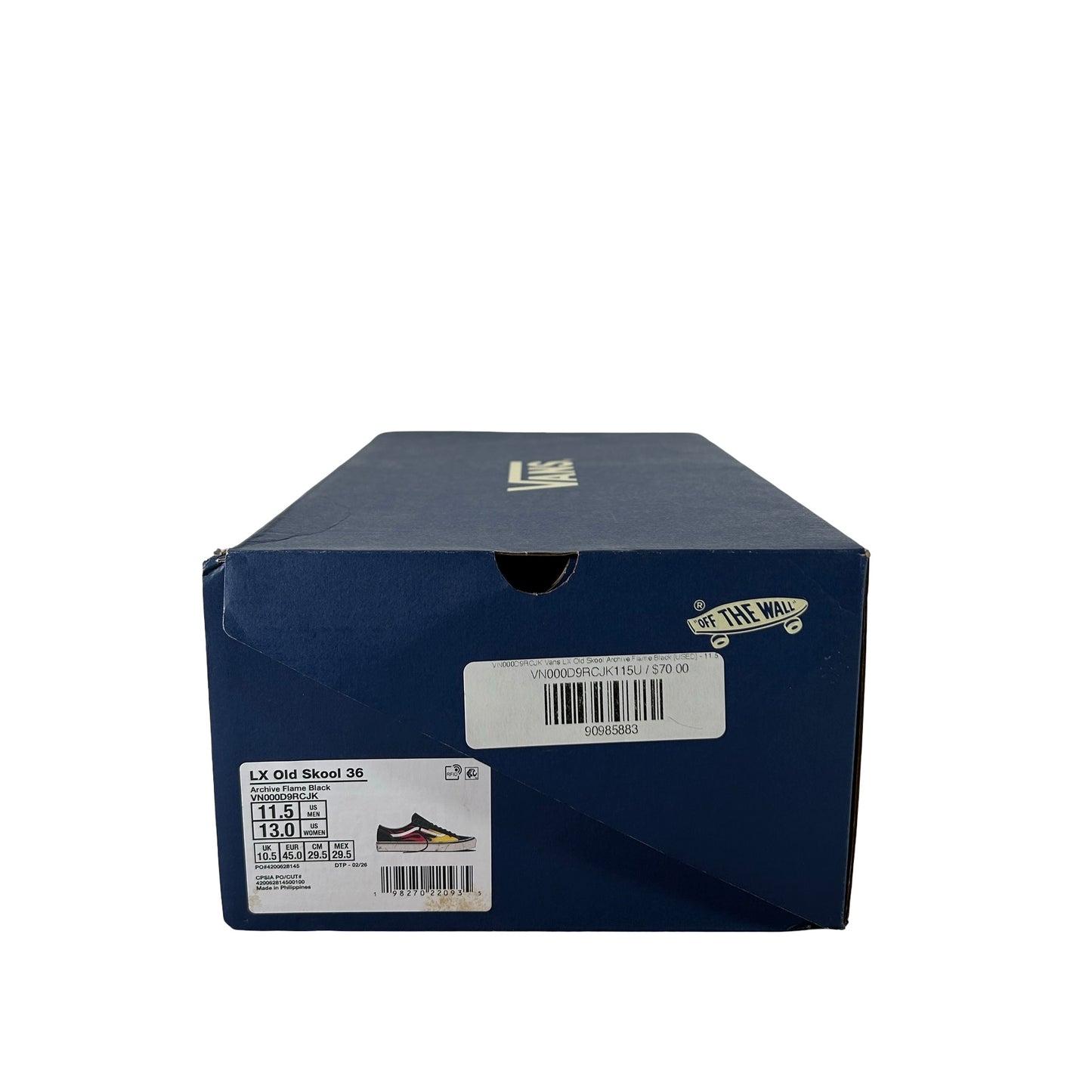 VN000D9RCJK Vans LX Old Skool Archive Flame Black [USED] - 11.5 M (Used)