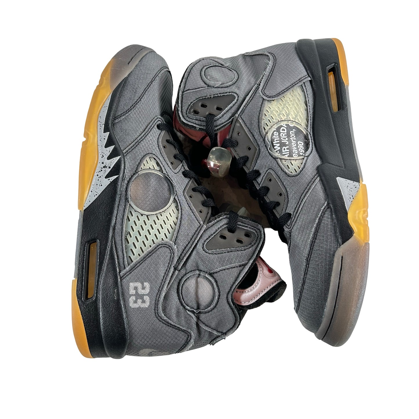 CT8480 001 Jordan 5 Off-White Black [CONDITIONAL] - 12 M (Scuff on right toe box) (Replace Box)