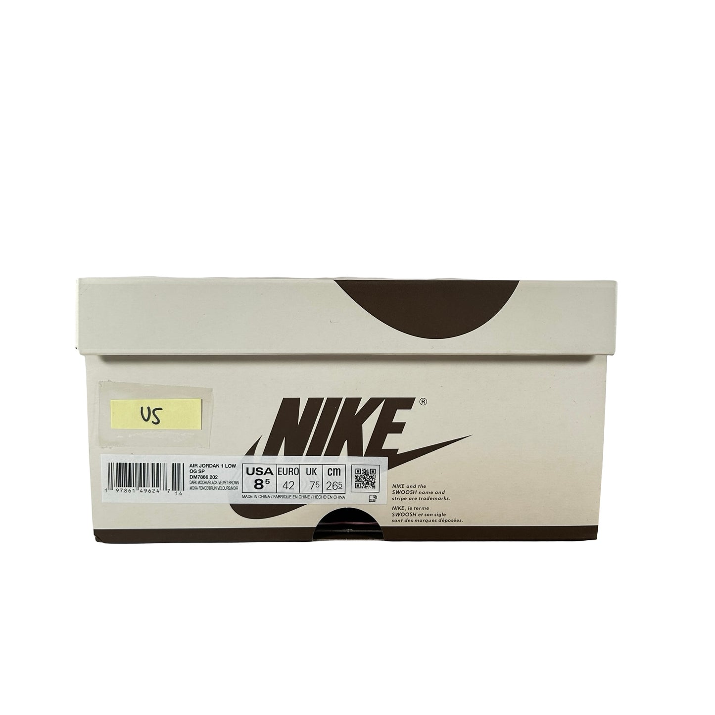 DM7866 202 Jordan 1 Retro Low OG SP Travis Scott Velvet Brown [USED] - 8.5 M (Used5)