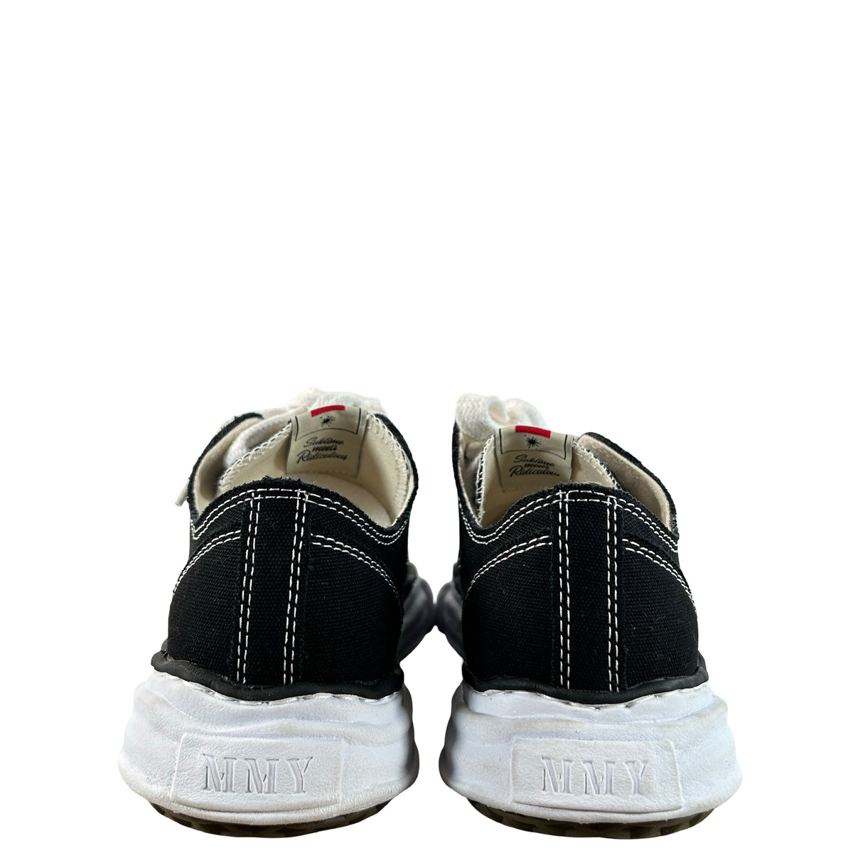 A01FW702 BLK Maison Mihara Yasuhiro Peterson OG Sole Canvas Low Black [USED] - EU 44 (Used)
