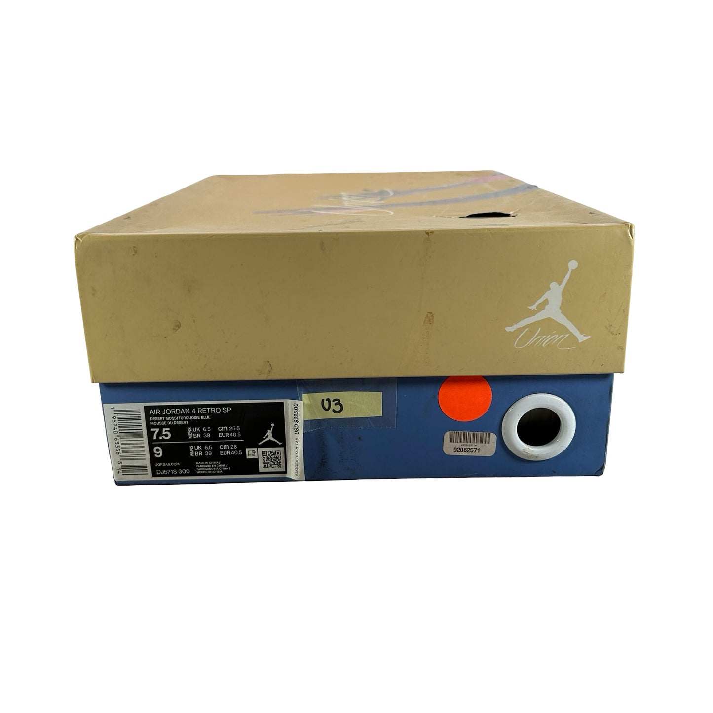 DJ5718 300 Jordan 4 Union Desert Moss [USED] - 7.5 M (Used3)