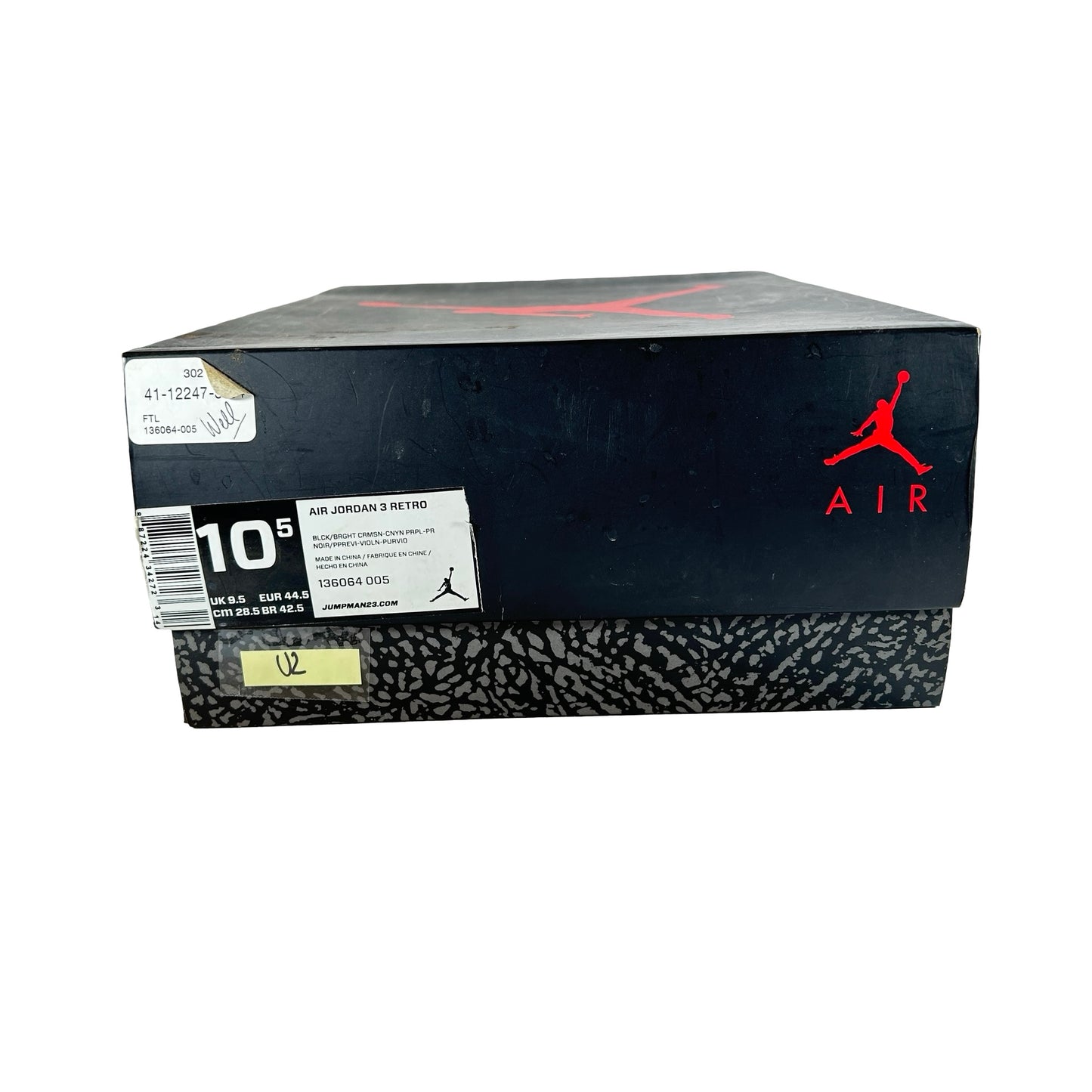136064 005 Jordan 3 Retro Crimson [USED] - 10.5 M (Used2)
