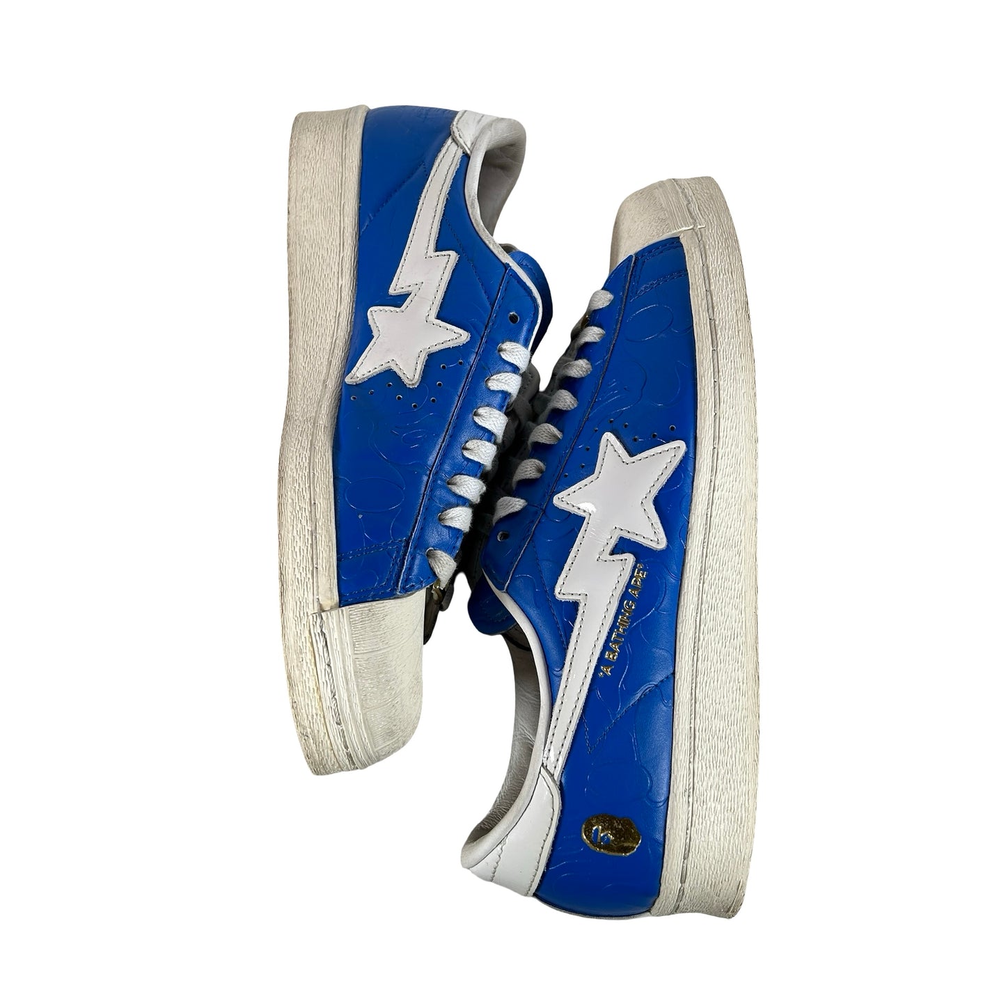 JR2792 adidas Superstar Vintage Bape Blue White [USED] - 10 M (Used)