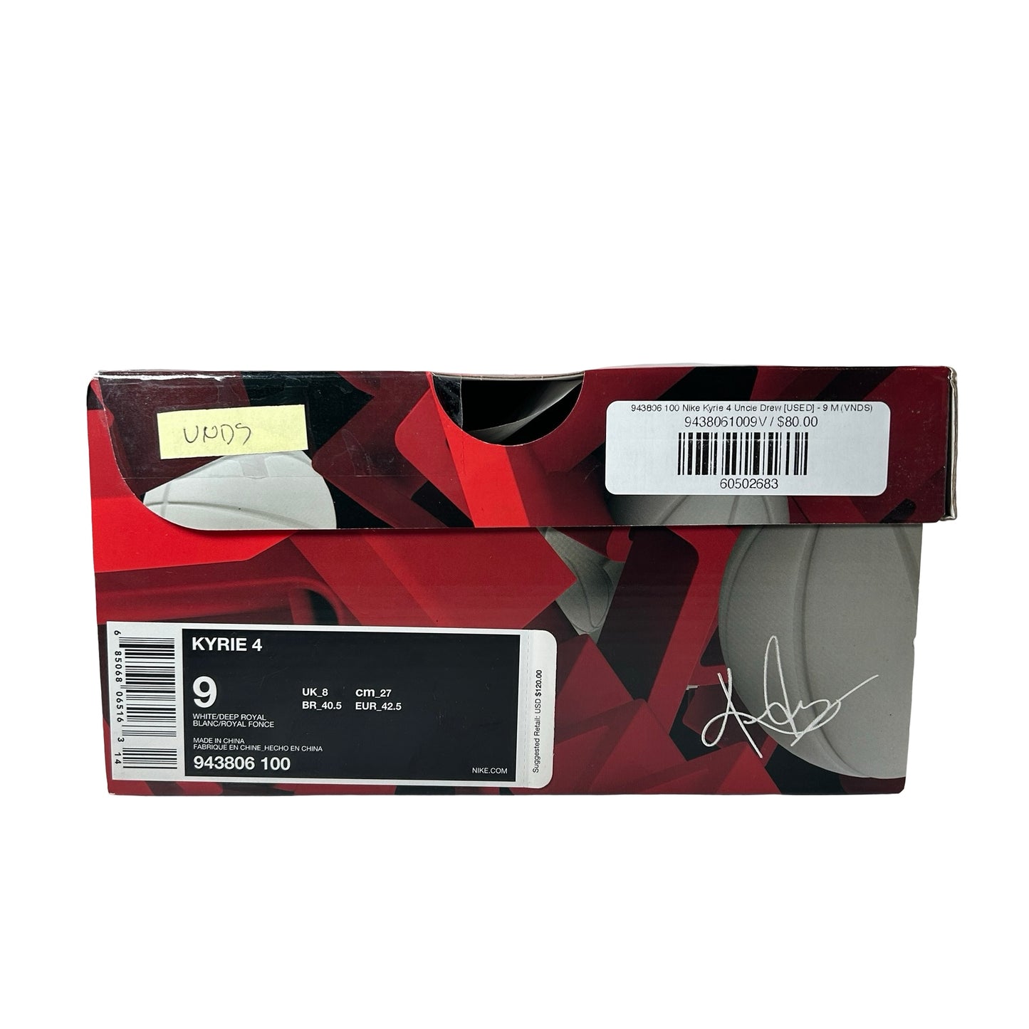 943806 100 Nike Kyrie 4 Uncle Drew [USED] - 9 M (VNDS)