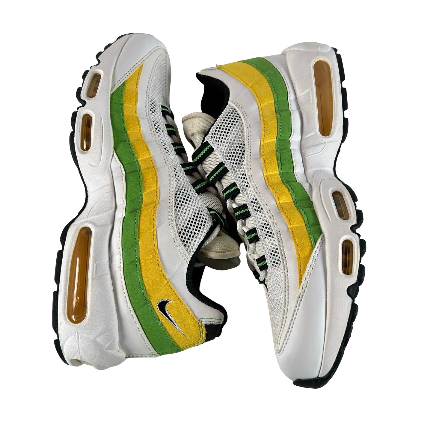 DQ3429 100 Nike Air Max 95 Essential White Green Apple Tour Yellow [CONDITIONAL] - 11 M (Yellowing) (No Box)