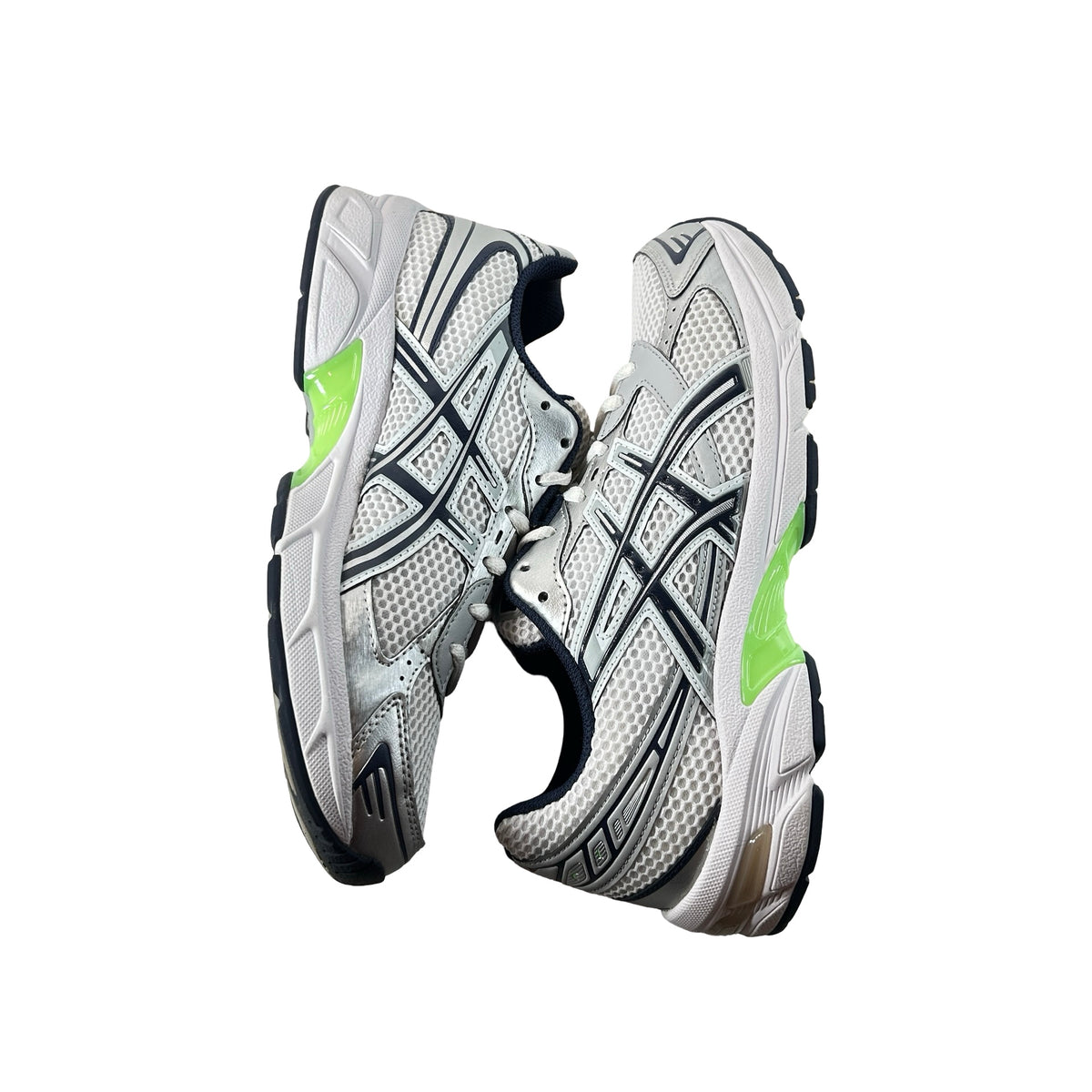 1201A256 114 ASICS Gel-1130 White Mid Grey Lime Green [USED] - 8.5 M (Used)