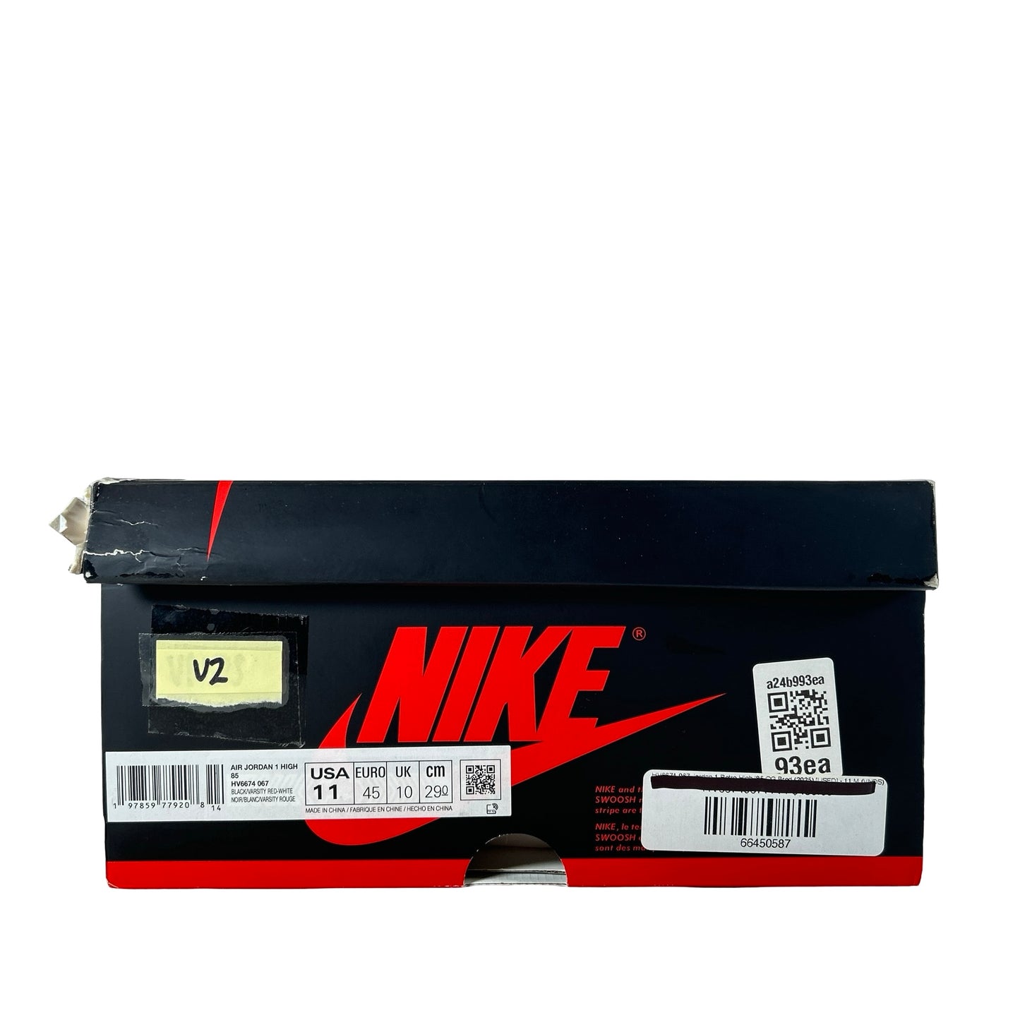 HV6674 067 Jordan 1 Retro High '85 OG Bred (2025) [USED] - 11 M (Used2)
