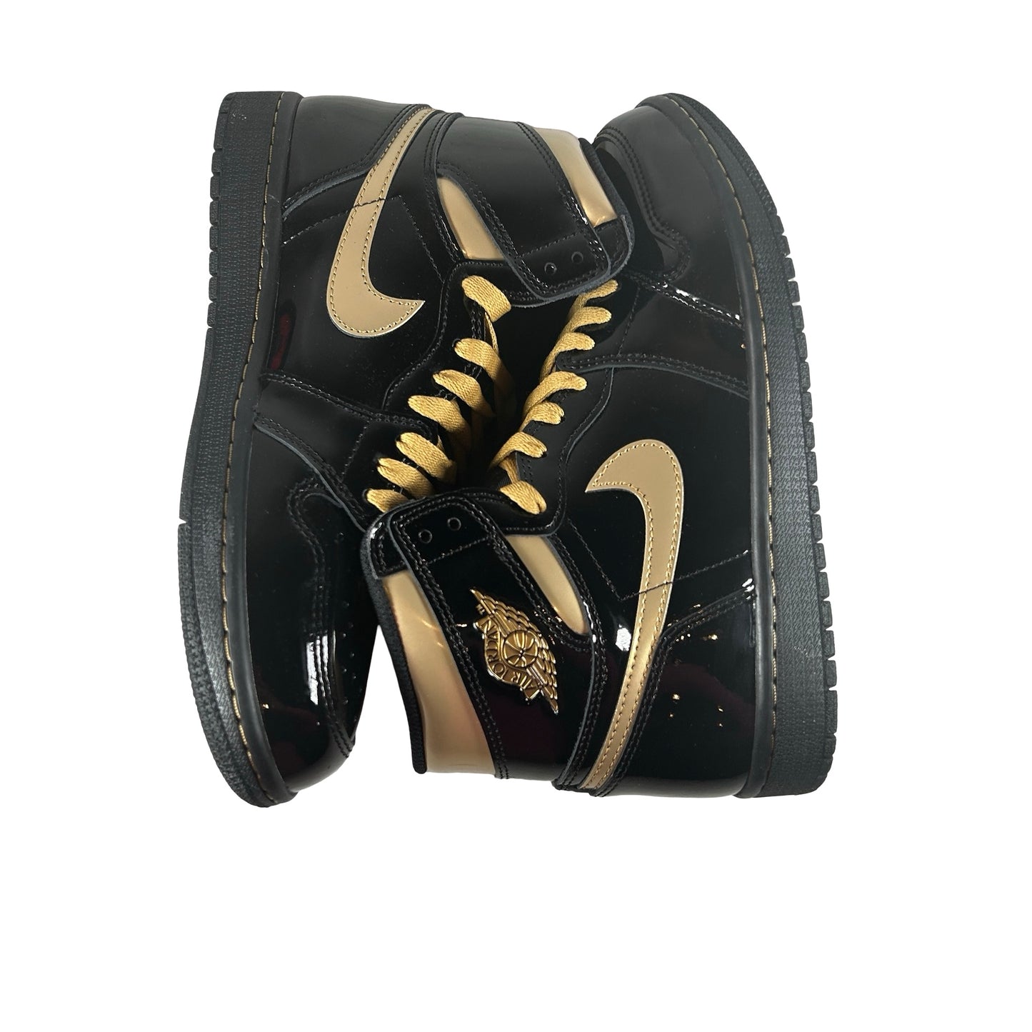 555088 032 Jordan 1 Black/Gold [USED] - 8 M (Used)