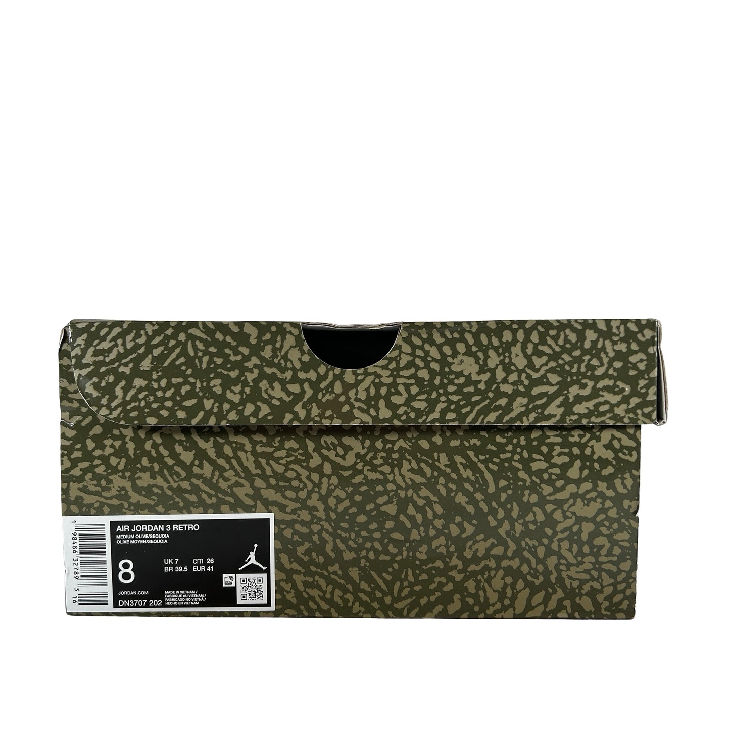 DN3707 202 Jordan 3 Retro Family Affair [USED] - 8 M (Used)