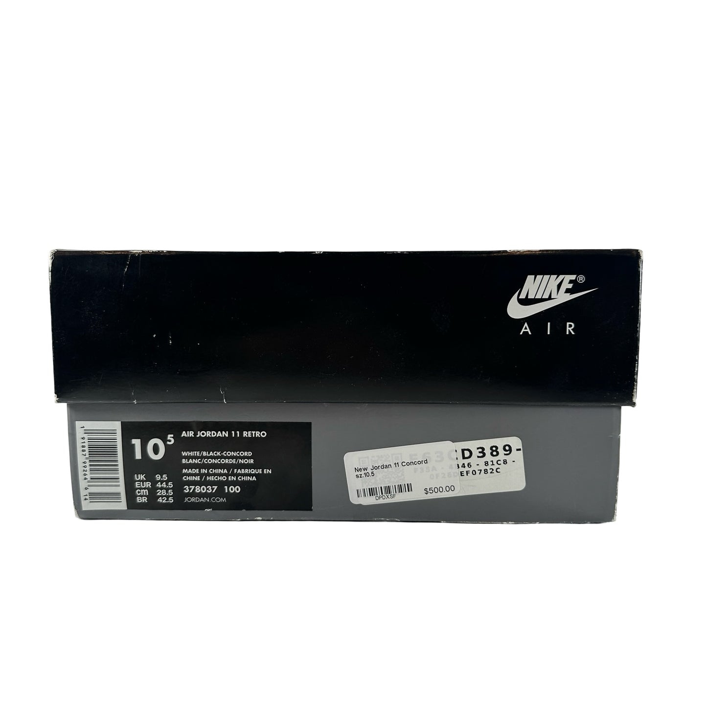 378037 100 Jordan 11 Retro Concord (2018) [USED] - 10.5 M (Used2)
