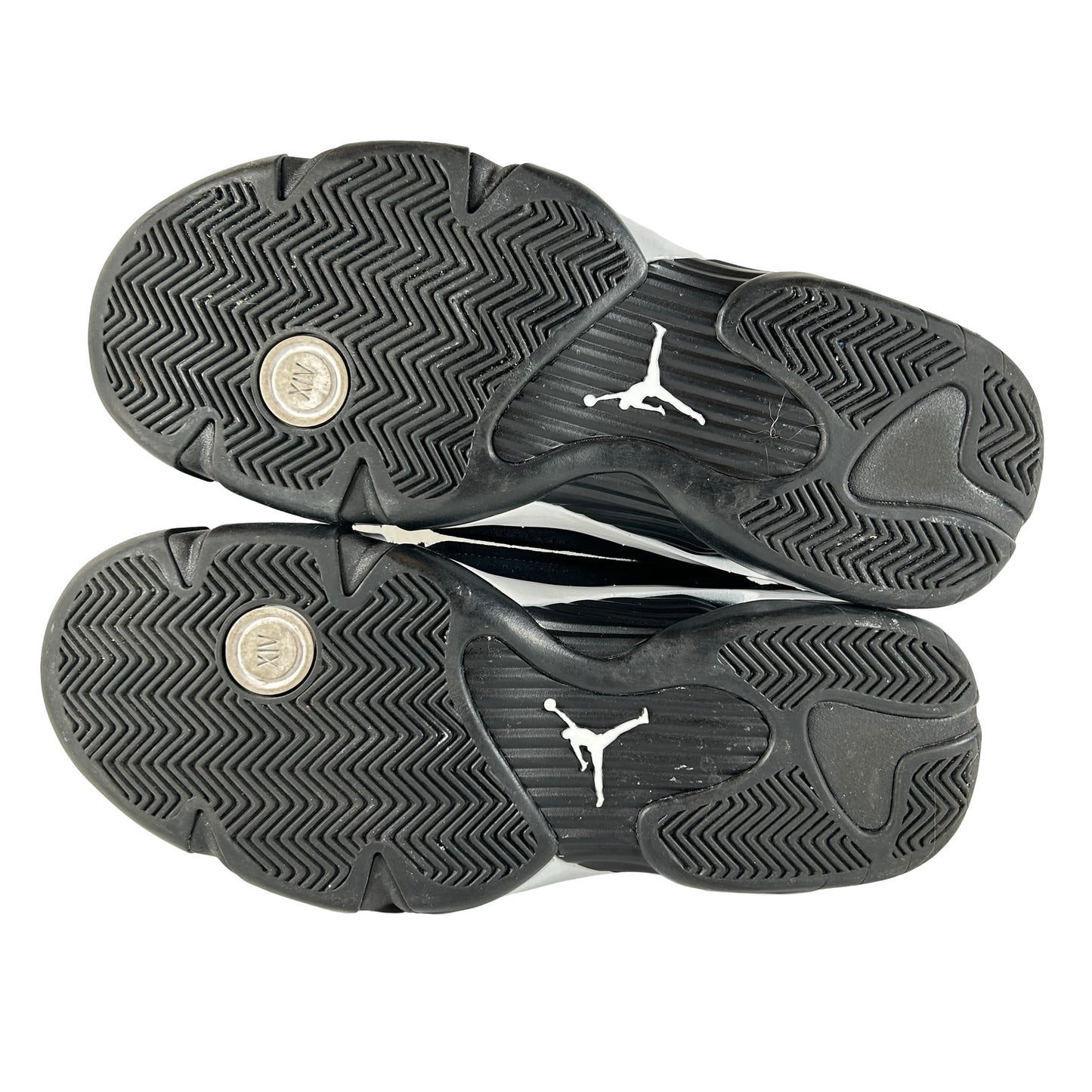 487471 016 Jordan 14 Retro Black White [USED] - 9.5 M (Used)