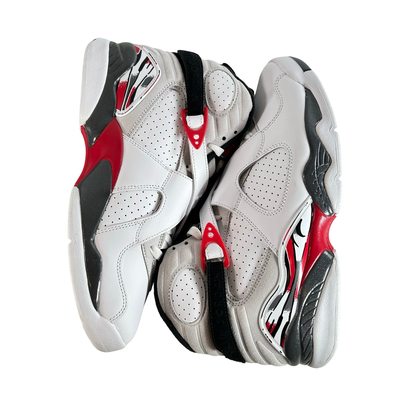 305381 100 Jordan 8 Retro White True Red (2025) [USED] - 9 M (Used)