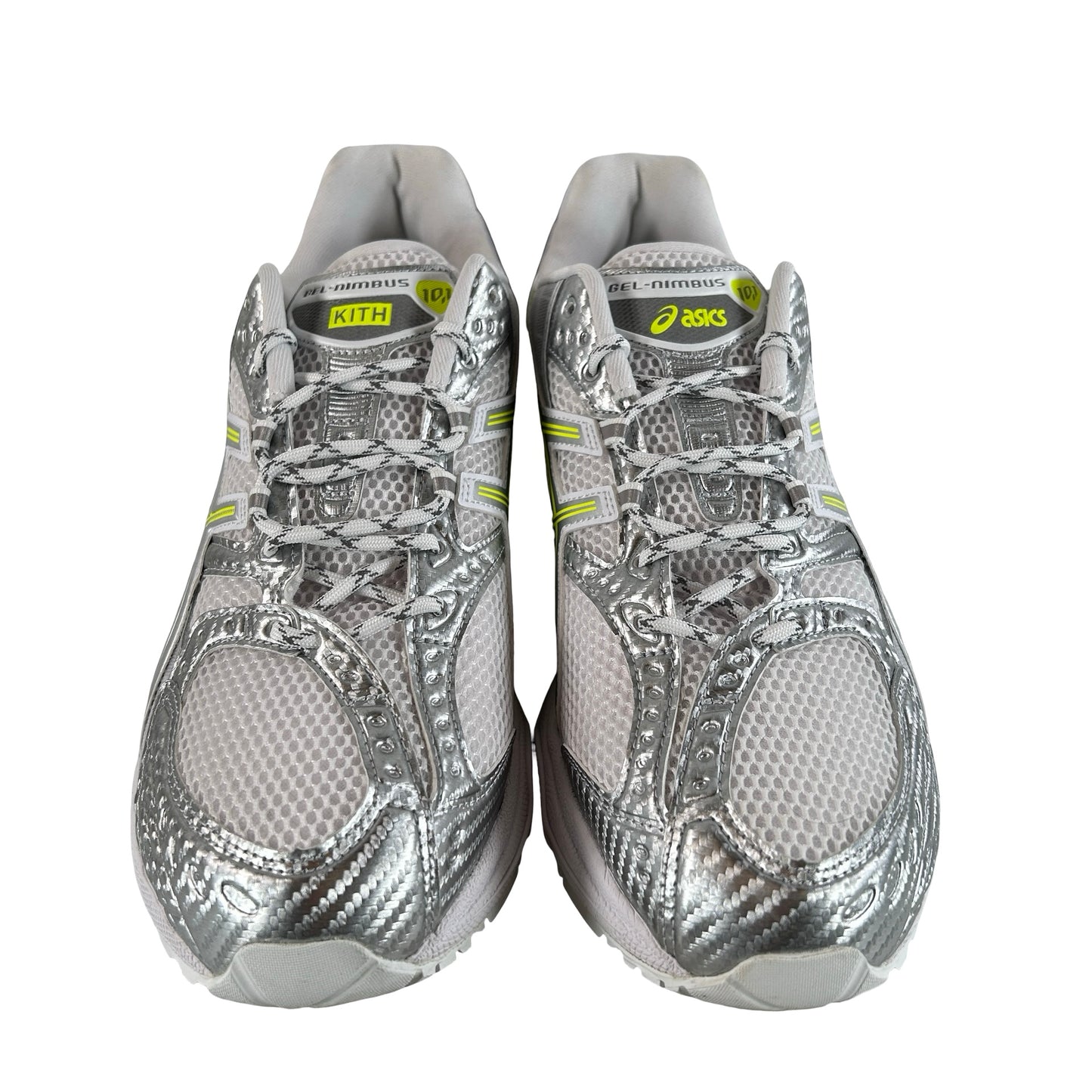 1203A844 100 ASICS Gel-Nimbus 10.1 Kith White Pure Silver [USED] - 12 M (Used)