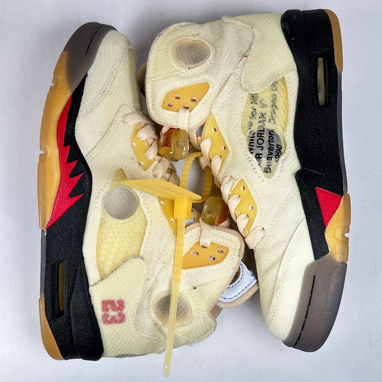 DH8565 100 Jordan 5 Retro Off-White Sail [USED] - 5 M (Used)