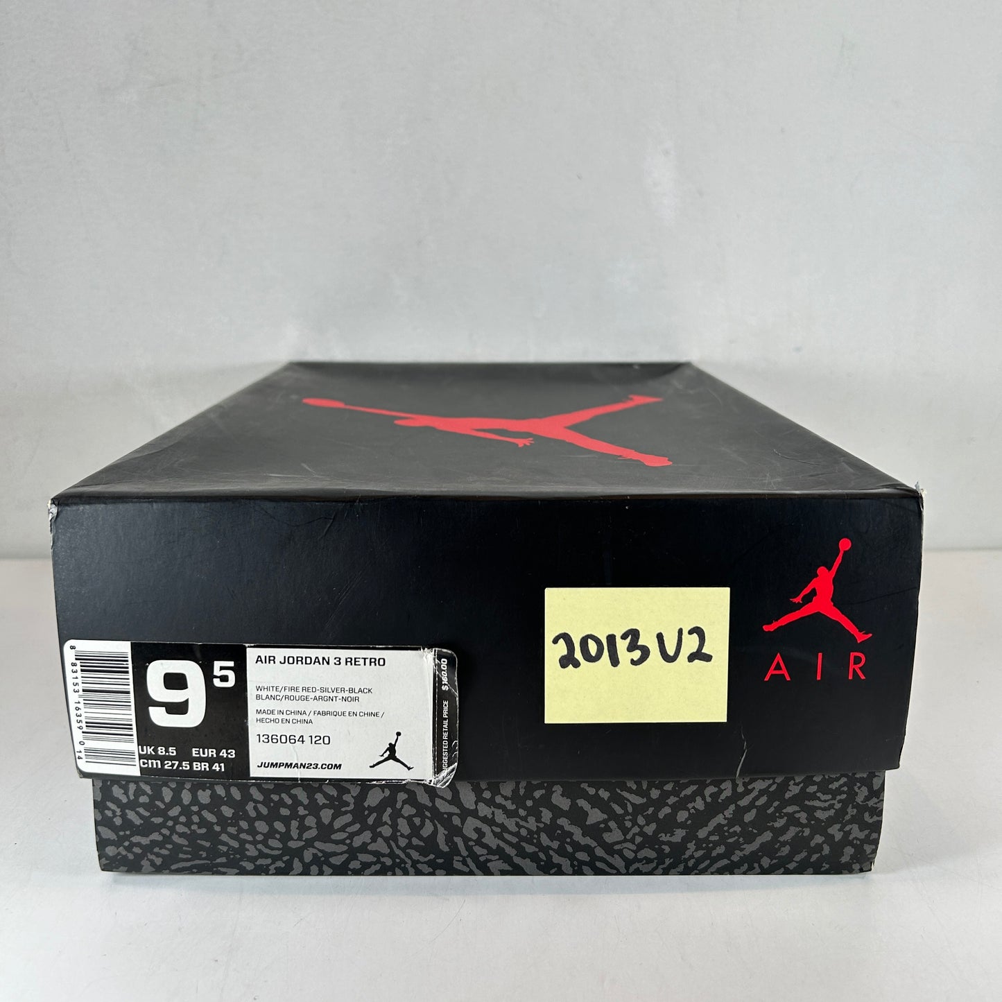 136064 120 Jordan 3 Retro Fire Red (2013) [USED] - 9.5 M (Used2)