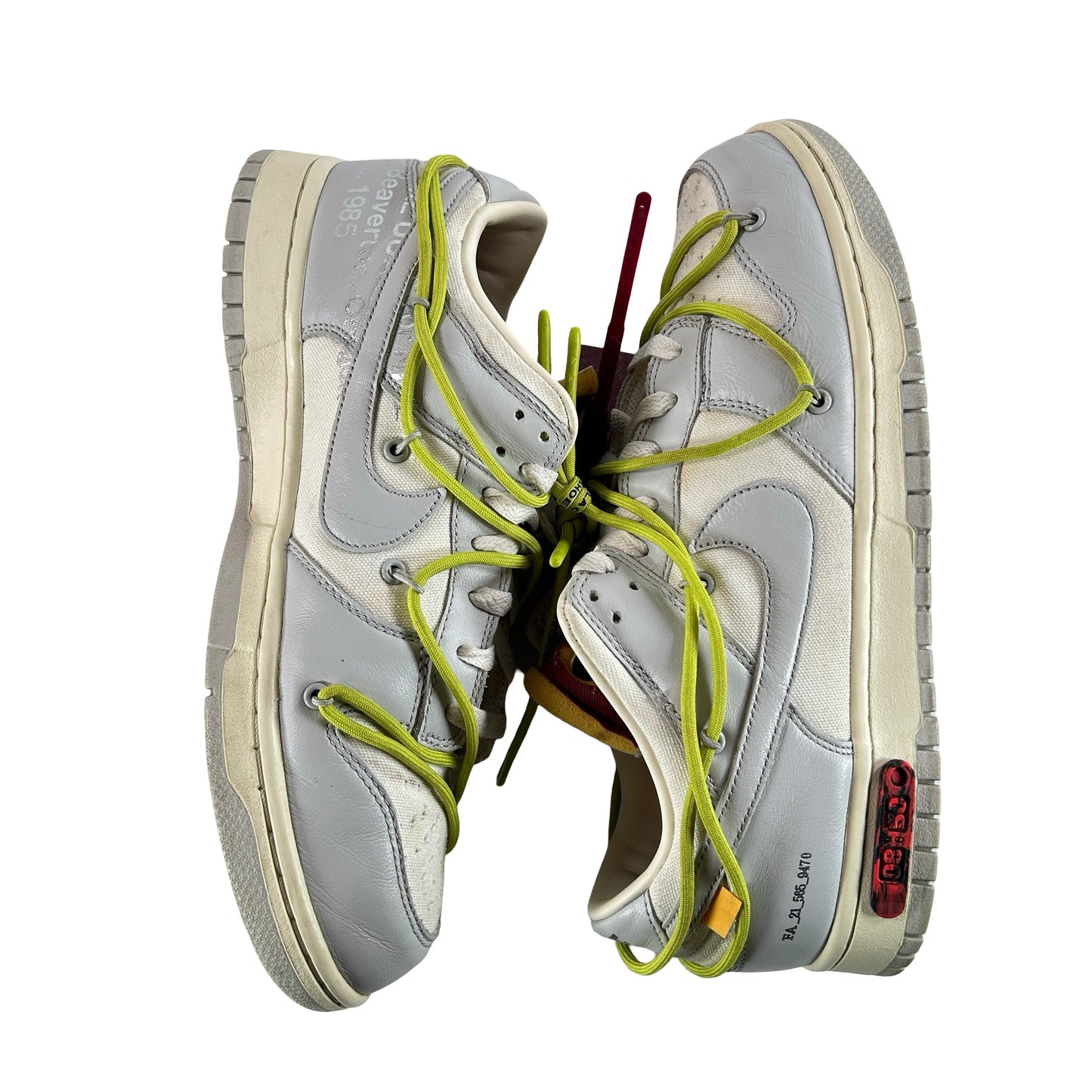 DM1602 106 Nike Dunk Low Off-White Lot 8 [USED] - 10 M (Used) (Replace Box)