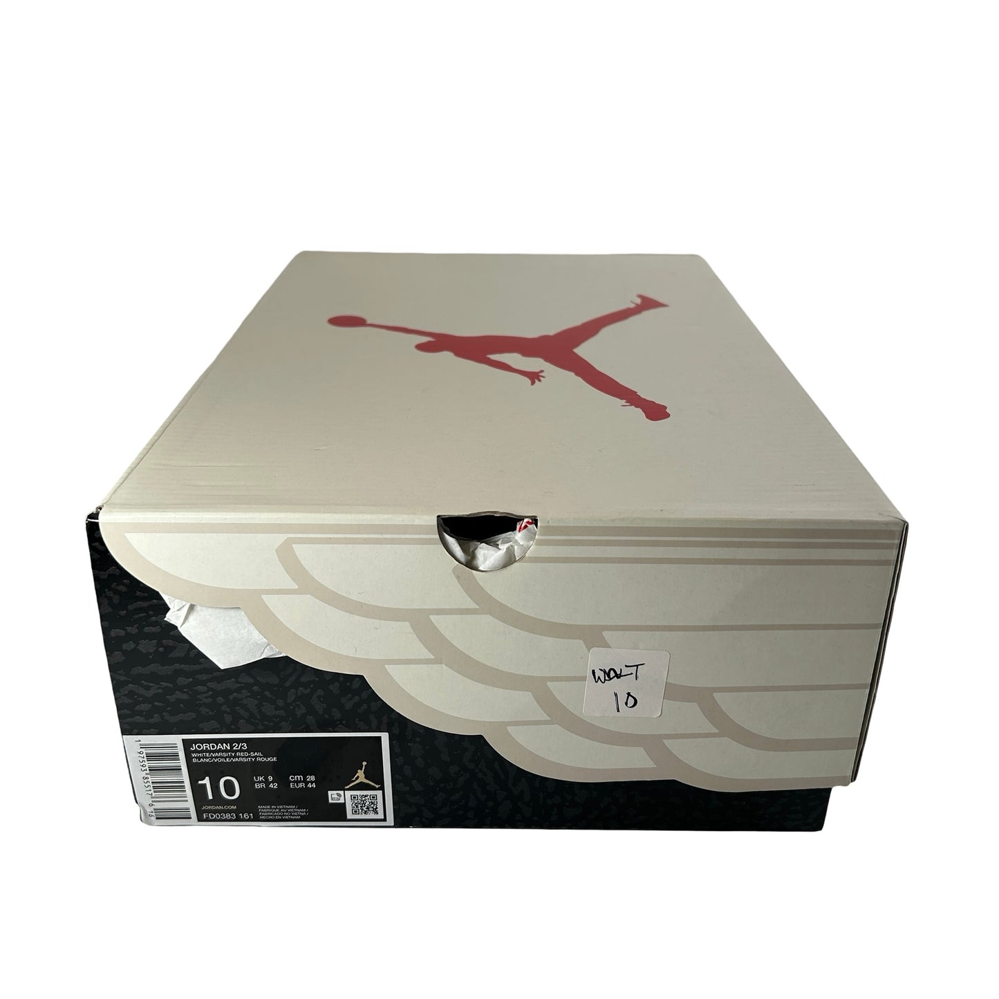 FD0383 161 Jordan 2/3 White Varsity Red [USED] - 10 M (Used)
