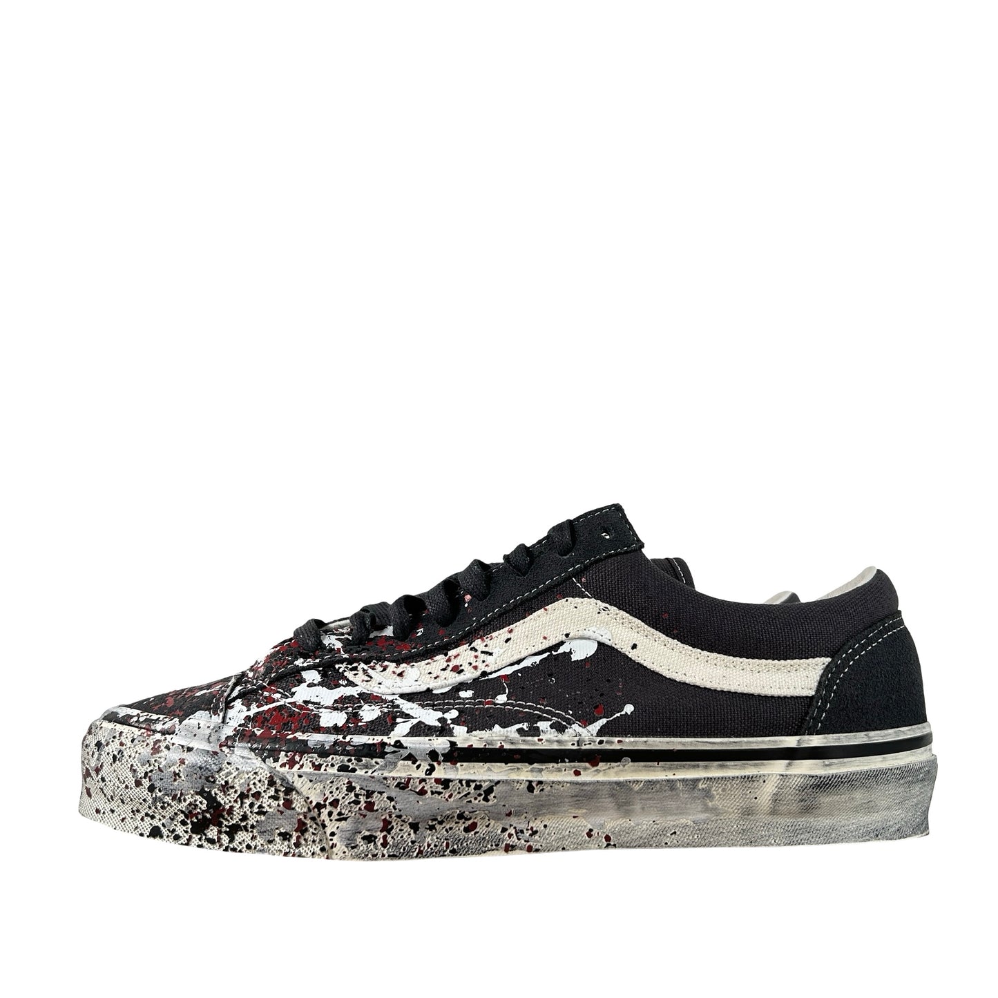 VN000D9RH91 Vans Premium Old Skool 36 Paint Splatter Charcoal Grey [USED] - 10.5 M (Used)