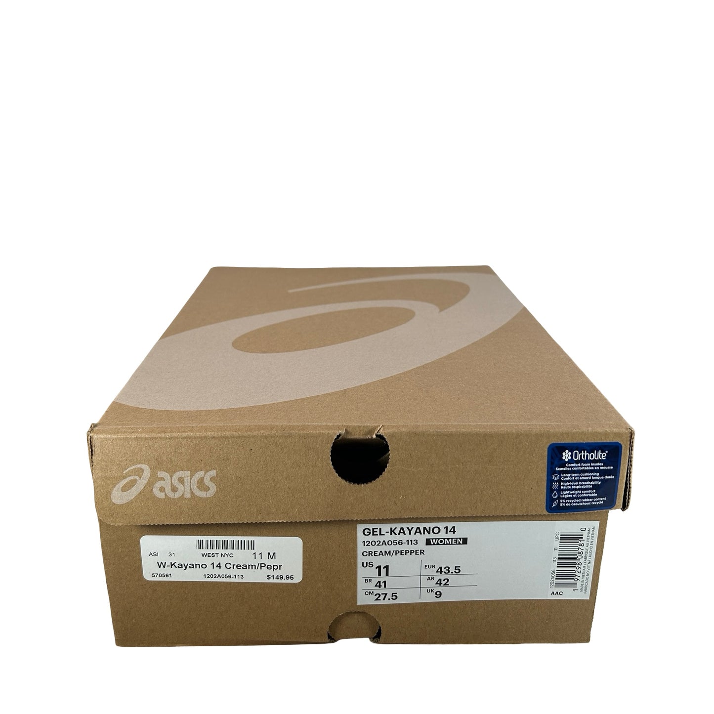 1202A056 113 ASICS Gel-Kayano 14 Cream Pepper (Women's) [USED] - 11 W (Used)